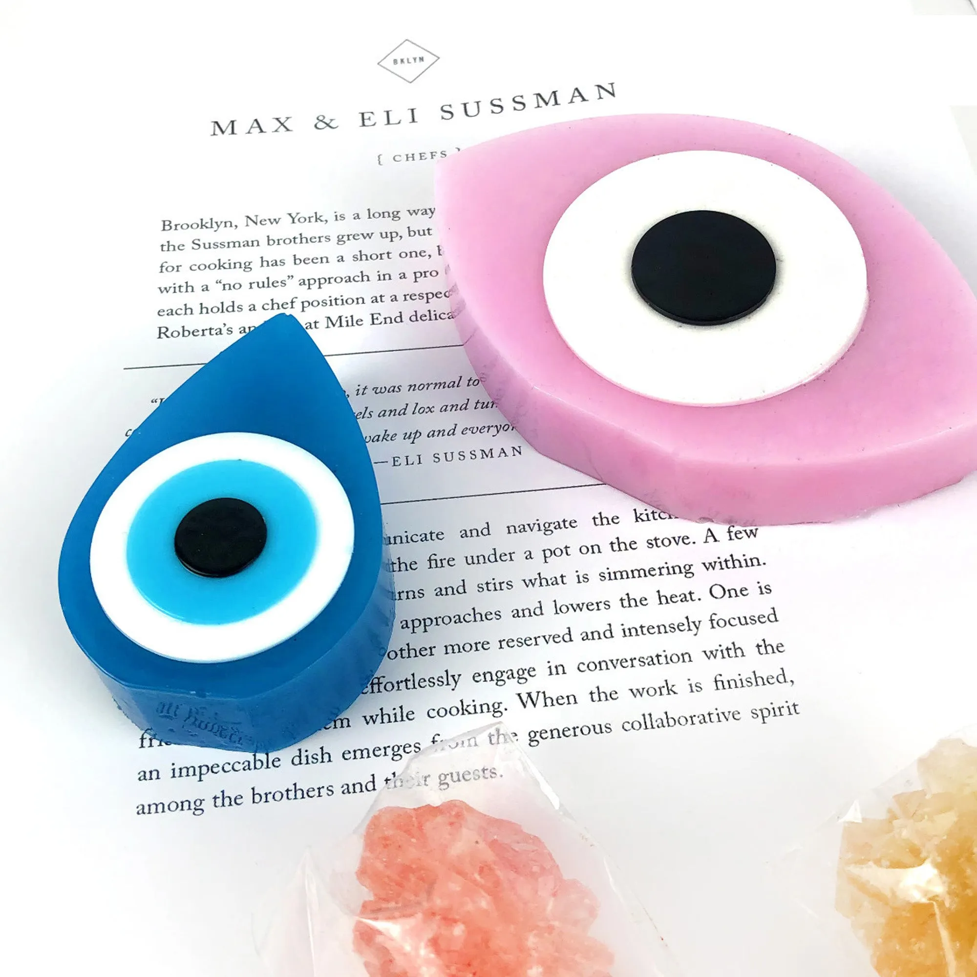 1 set (2 Pieces) Evil Eye Silicone Car Freshie Mold DIY Car Aroma Mold 10411350