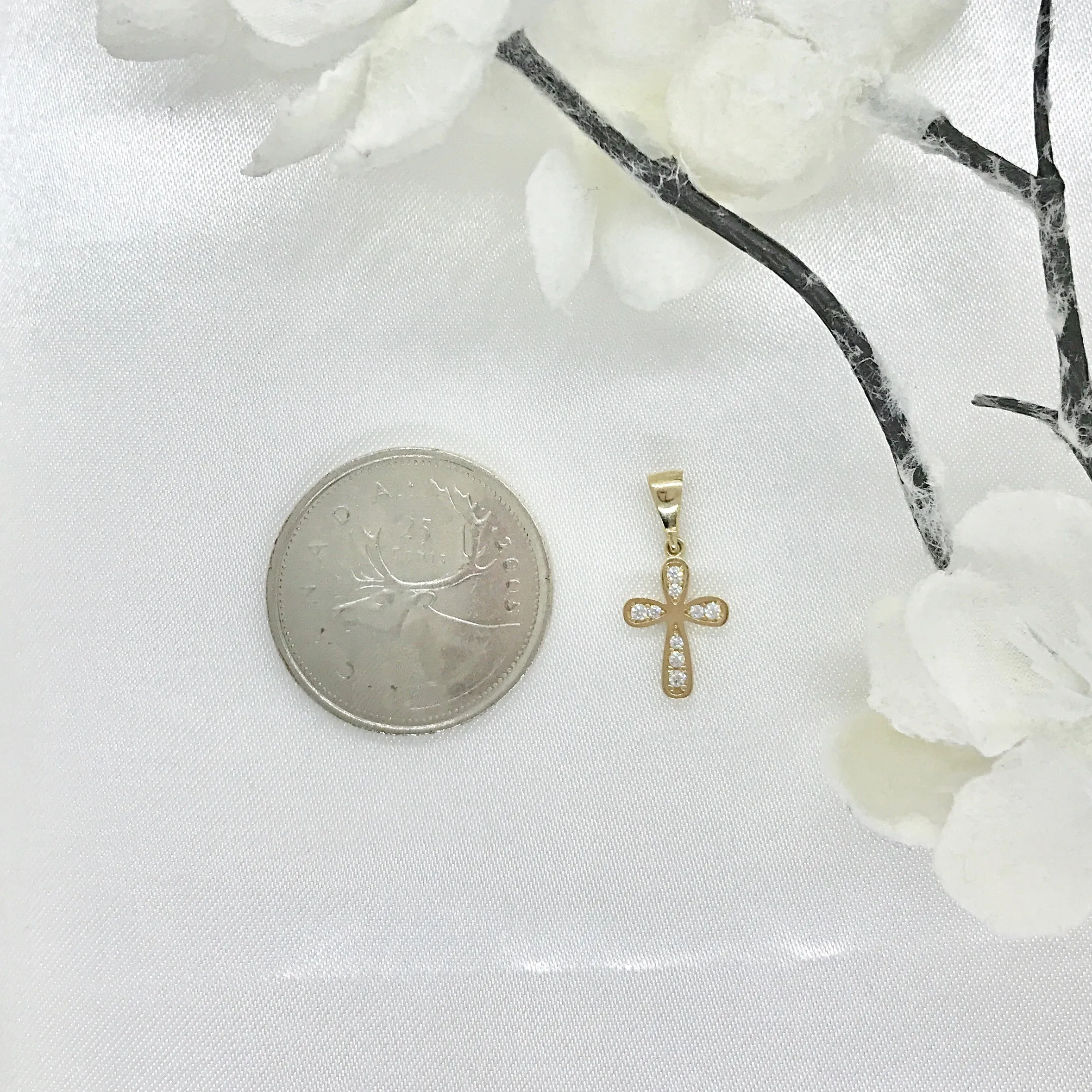 10k Gold Cross with CZ