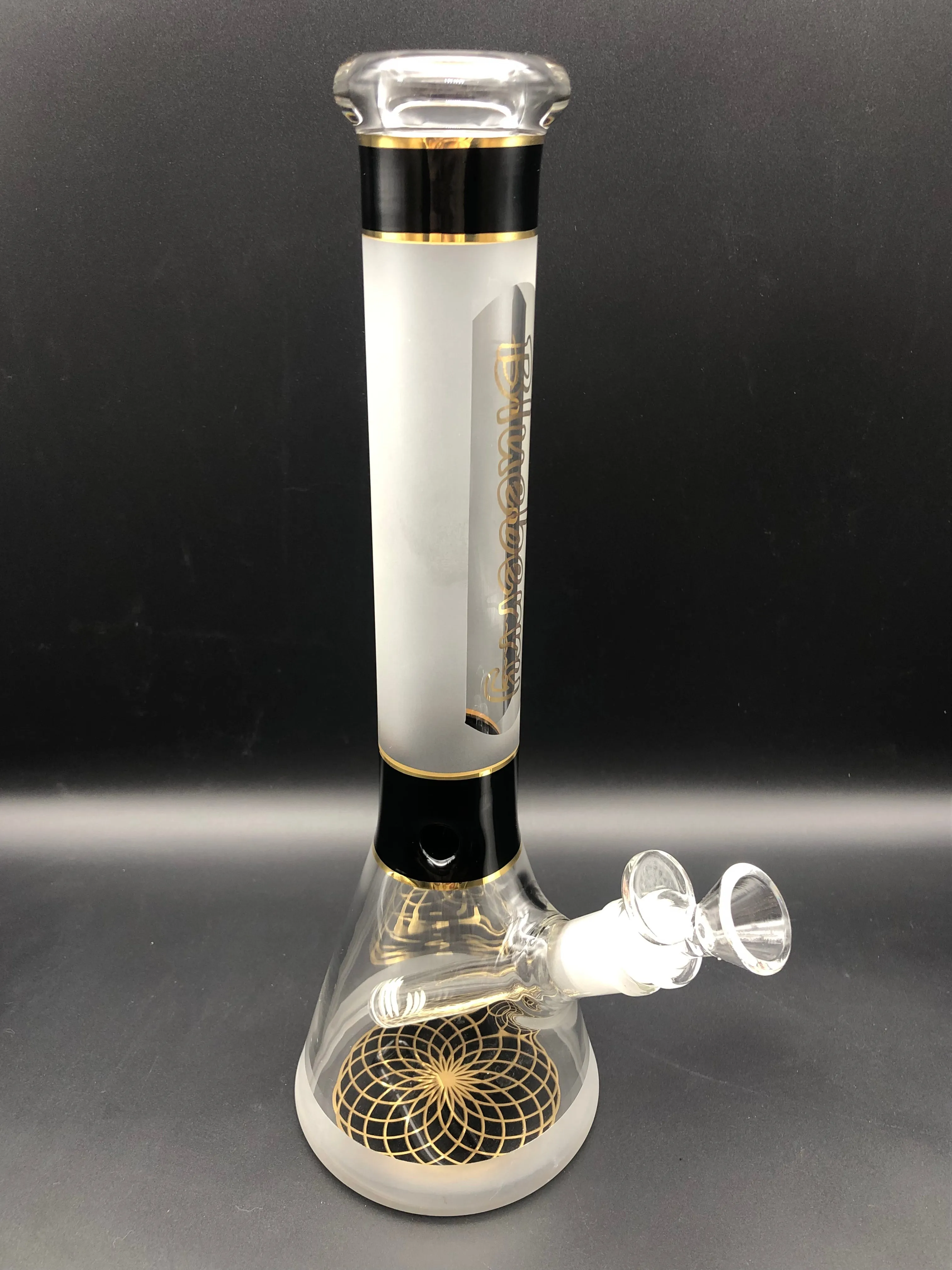 12 Blueberry Mandala-Base Sandblasted Beaker