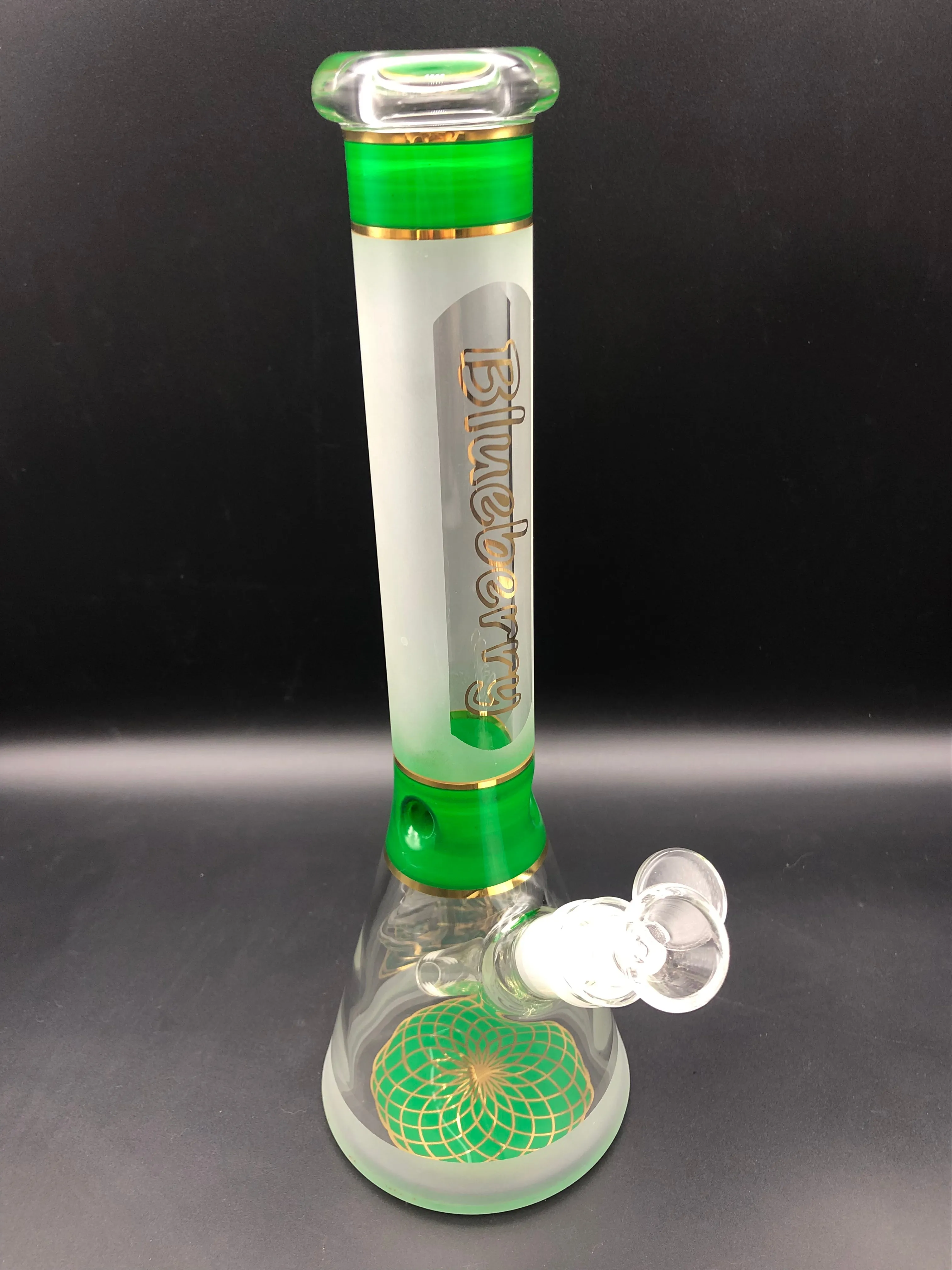 12 Blueberry Mandala-Base Sandblasted Beaker