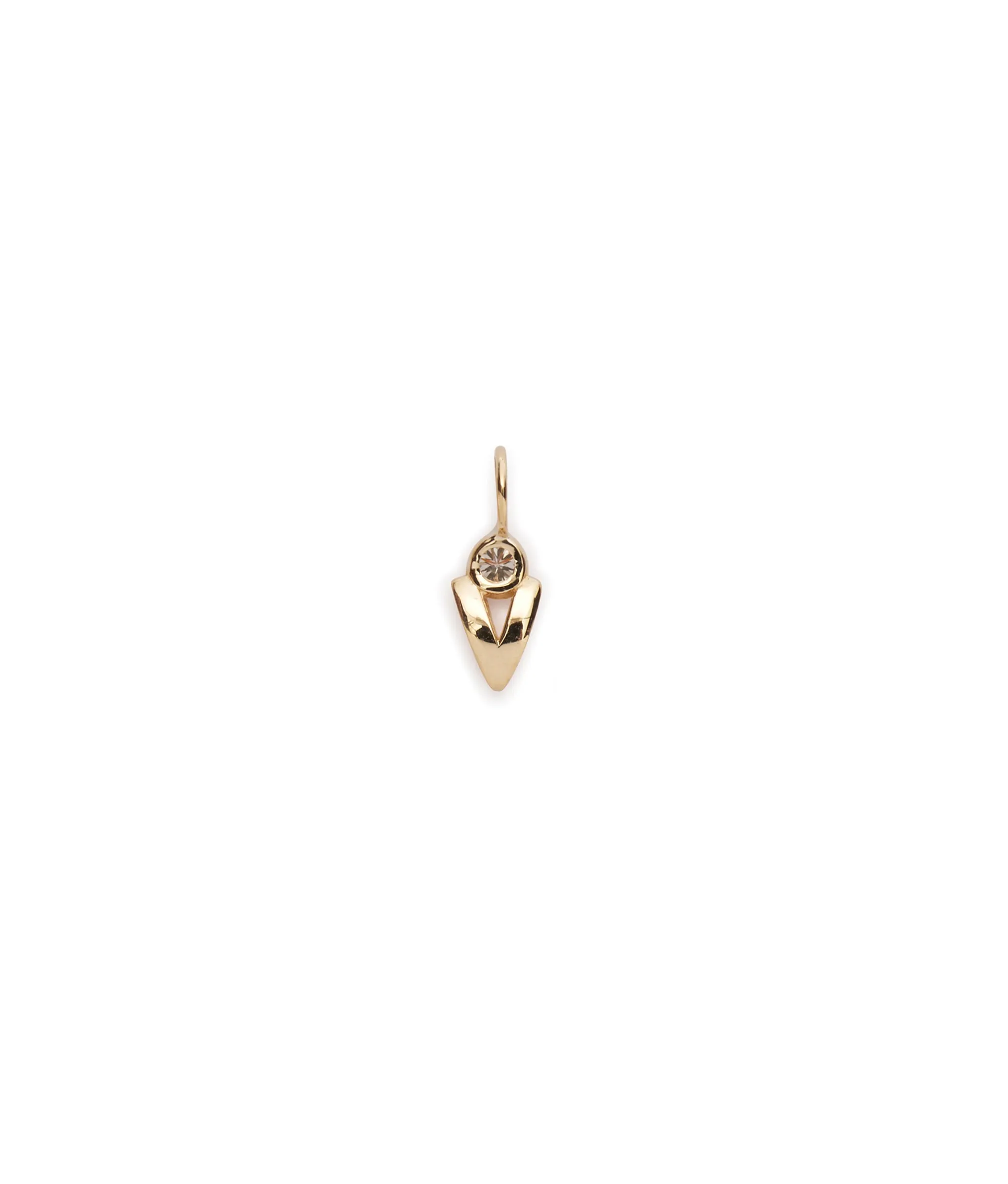 14k Gold Alphabet Soup V Charm