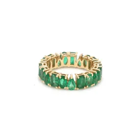 14K or 18K Gold Emerald Multi-shape Eternity Band