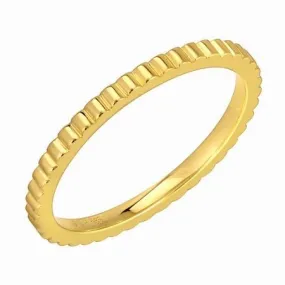 14k Yellow Gold Fluted Gold Fashion Ring