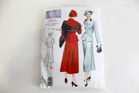 1940s Reissue Vogue Vintage 2476 Sewing Pattern, Women's Jacket and Skirt