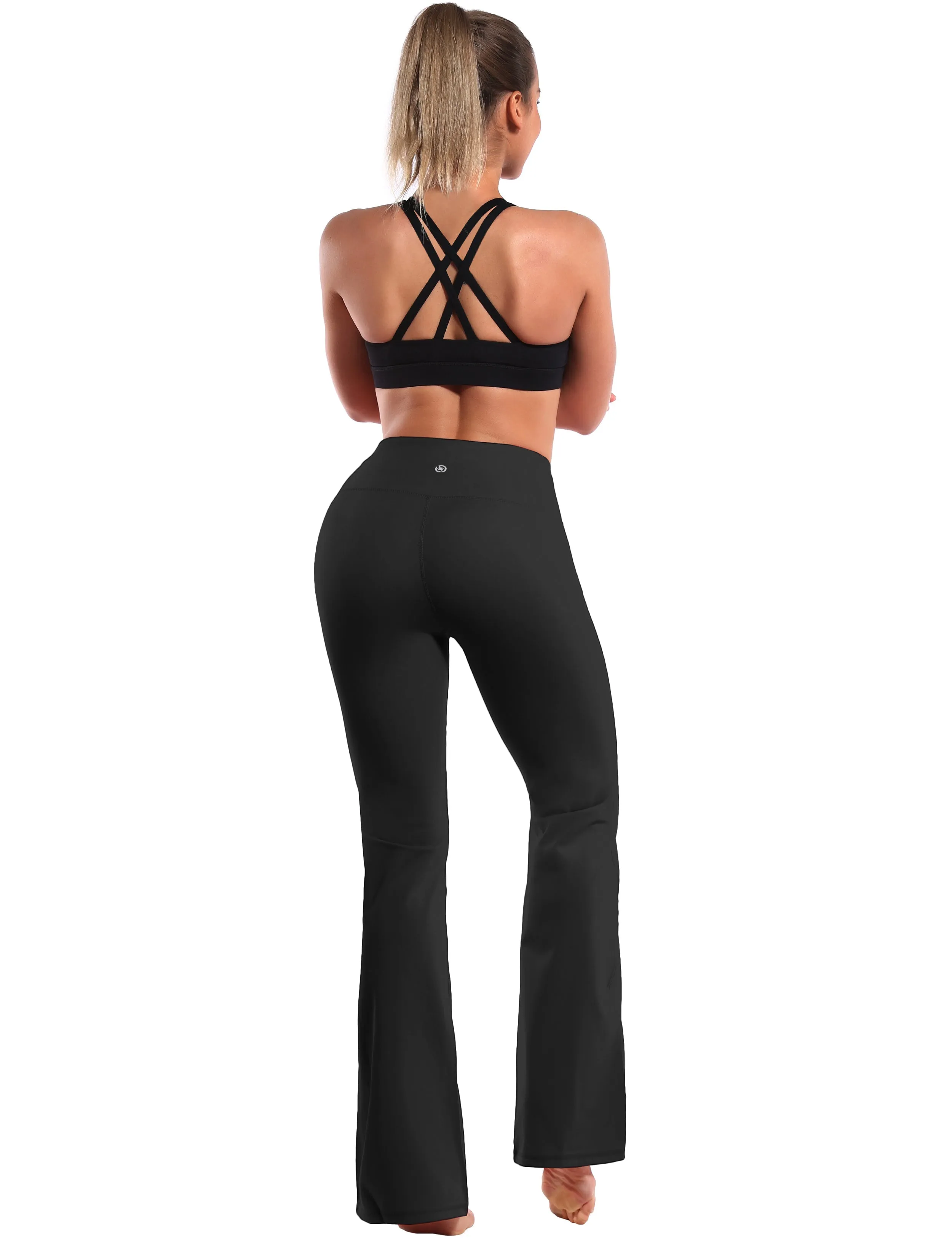 29 31 33 35 37 High Waist Bootcut Leggings Black ins_yogastudio