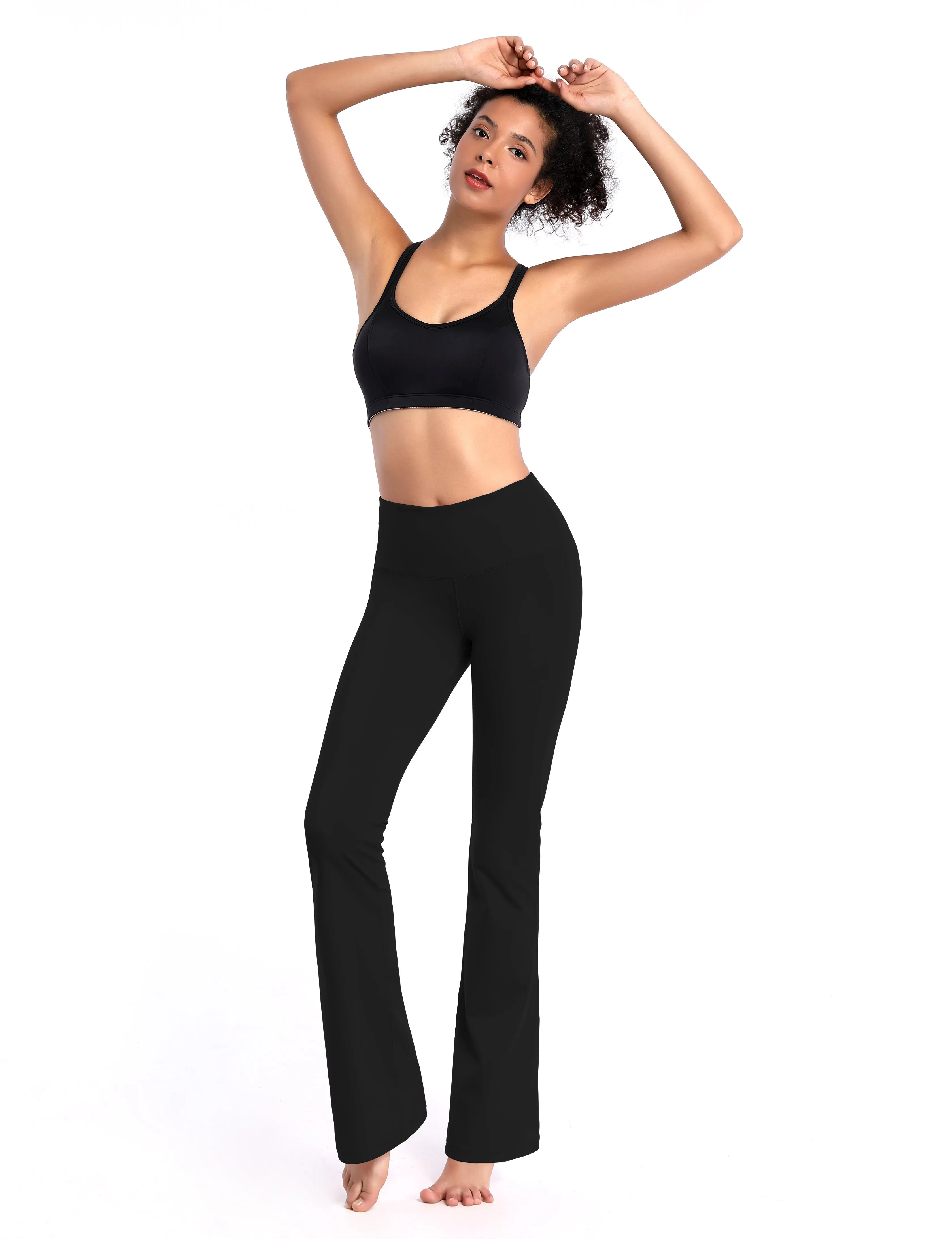 29 31 33 35 37 High Waist Bootcut Leggings Black ins_yogastudio