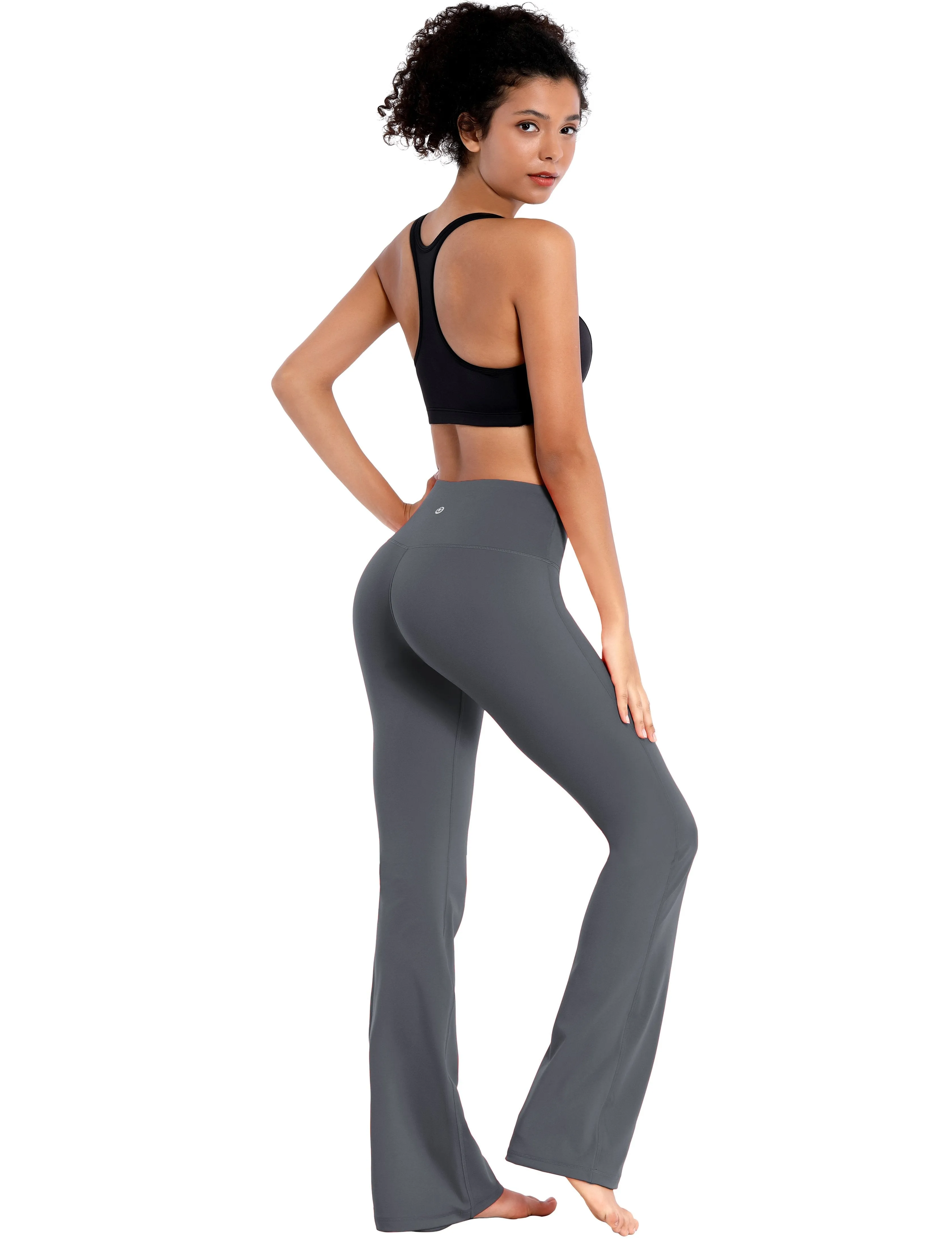 29 31 33 35 37 High Waist Bootcut Leggings Shadowcharcoal ins_yogastudio