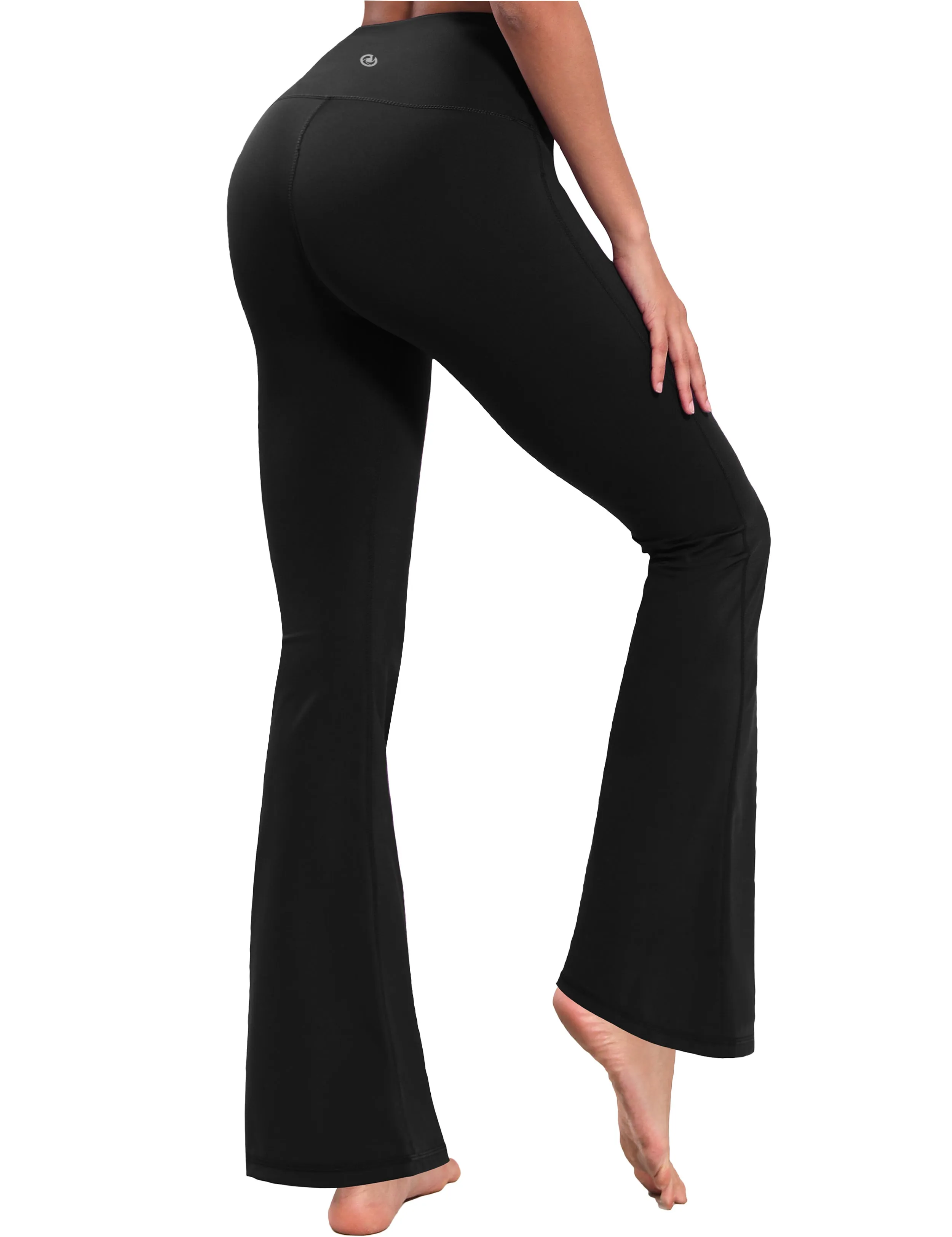 29" 31" 33" 35" 37" High Waist Bootcut Leggings Black