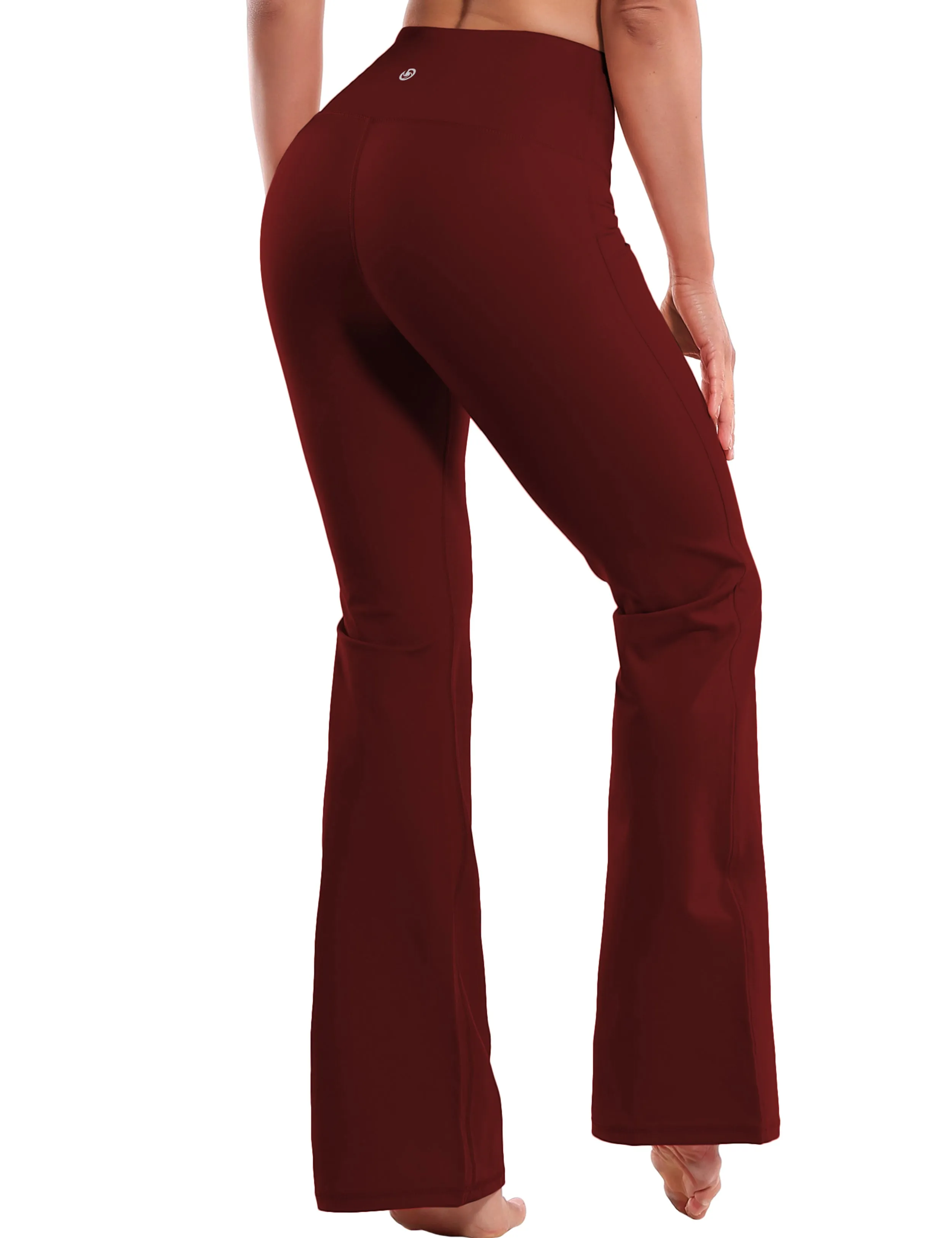 29" 31" 33" 35" 37" High Waist Bootcut Leggings Cherryred