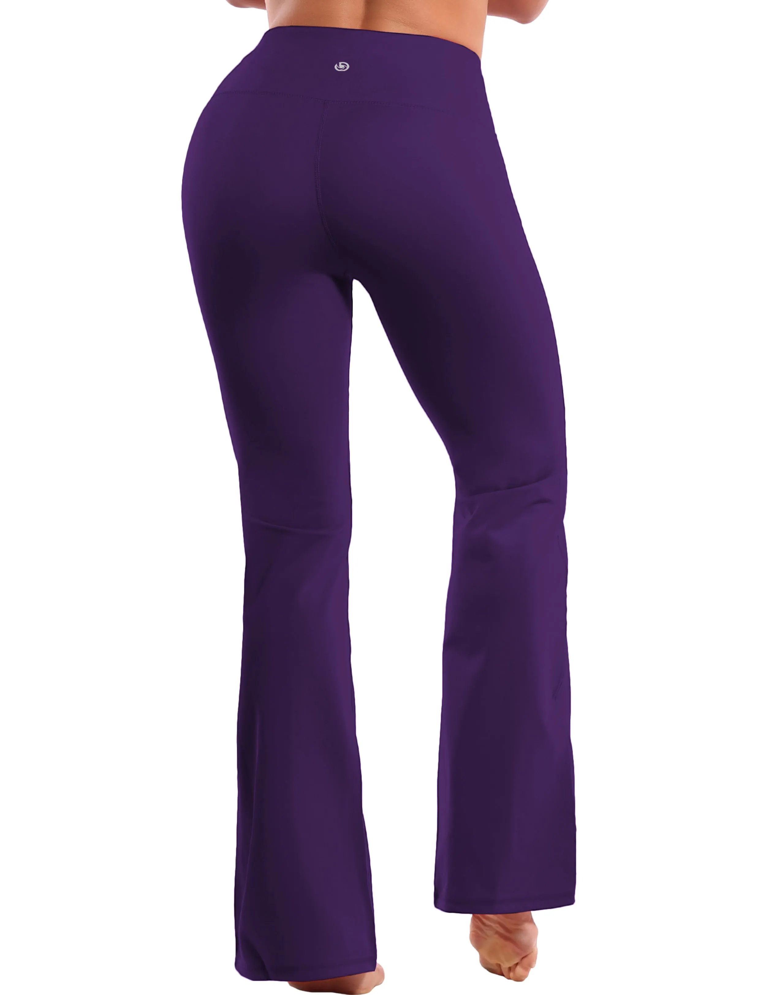 29" 31" 33" 35" 37" High Waist Bootcut Leggings Eggplantpurple