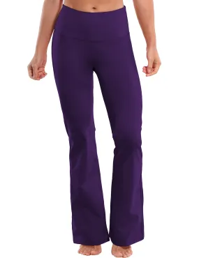 29" 31" 33" 35" 37" High Waist Bootcut Leggings Eggplantpurple