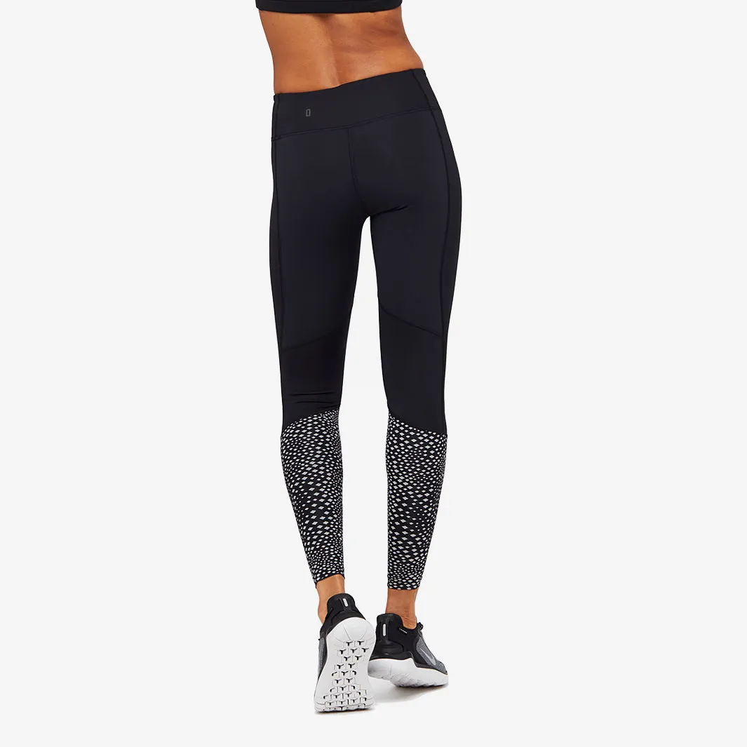 2XU Women's Reflect Run Mid-rise Compression Tight-WA5364B (BLK/SGR)