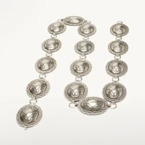 42 Oval Nickel Silver Concho Belt