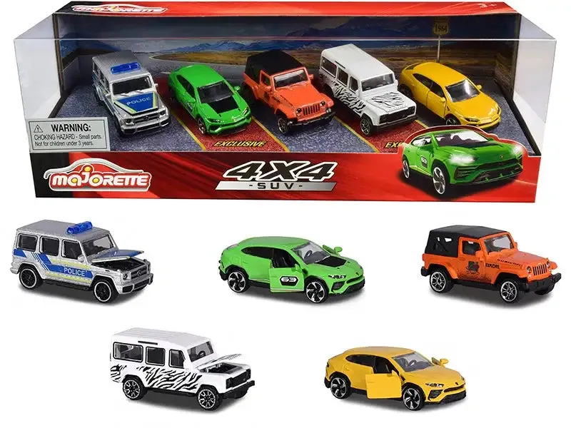 4x4 SUV Giftpack 5 piece Set 1/64 Diecast Model Cars by Majorette