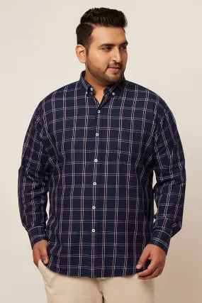 70's Navy Check Shirt