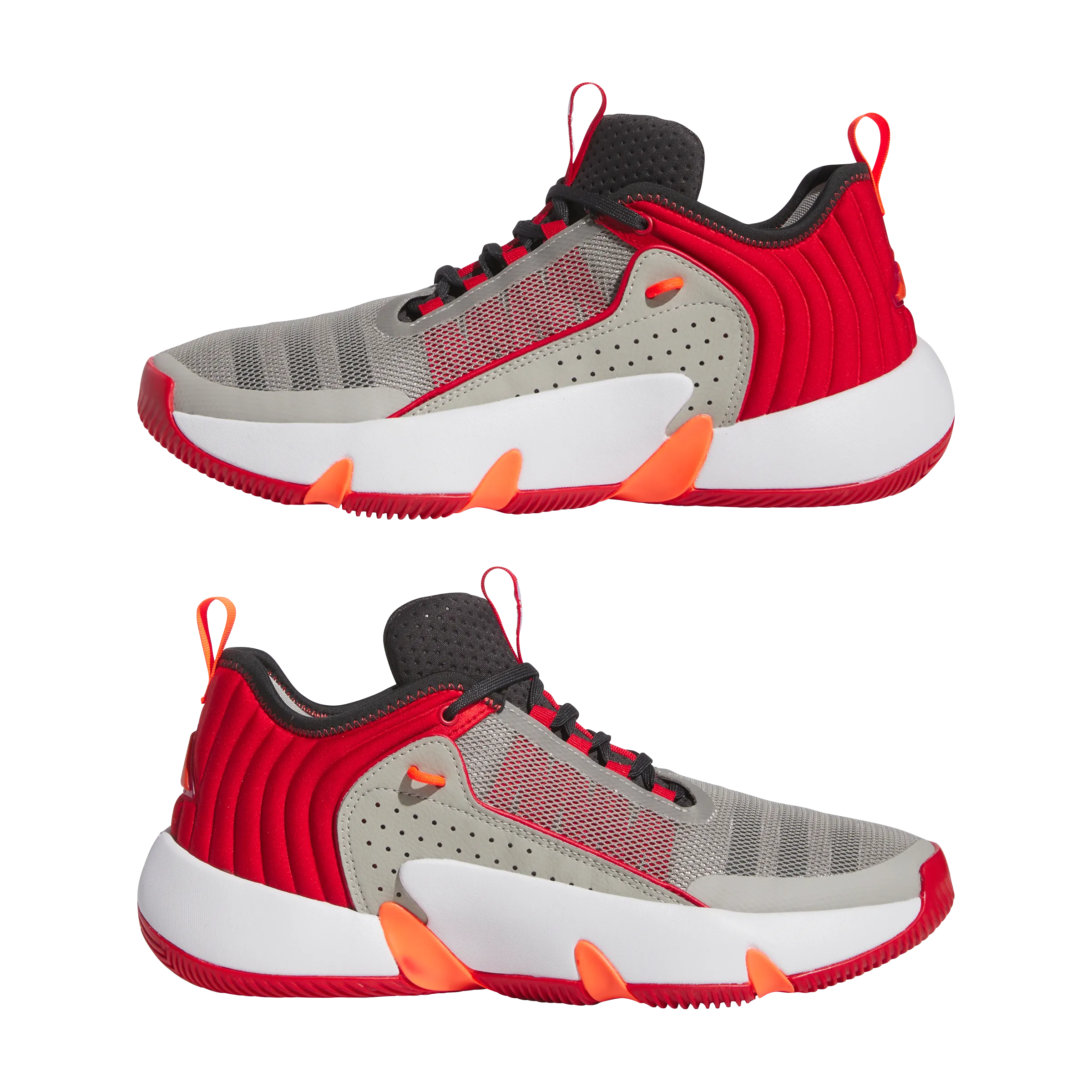 Adidas Mens Trae Unlimited Basketball Shoes - Grey/Carbon/Scarlet