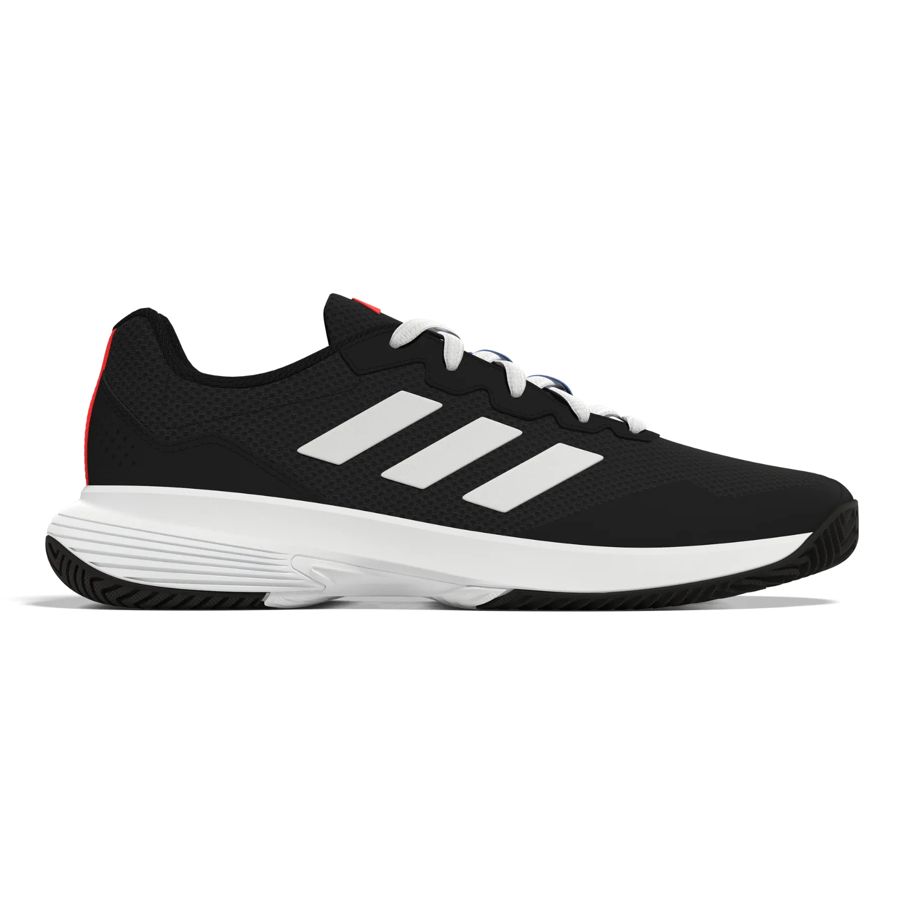 Adidas Performance Game Court 2.0 Men Tennis Shoes - Core Black/Ftw White/Solar Red