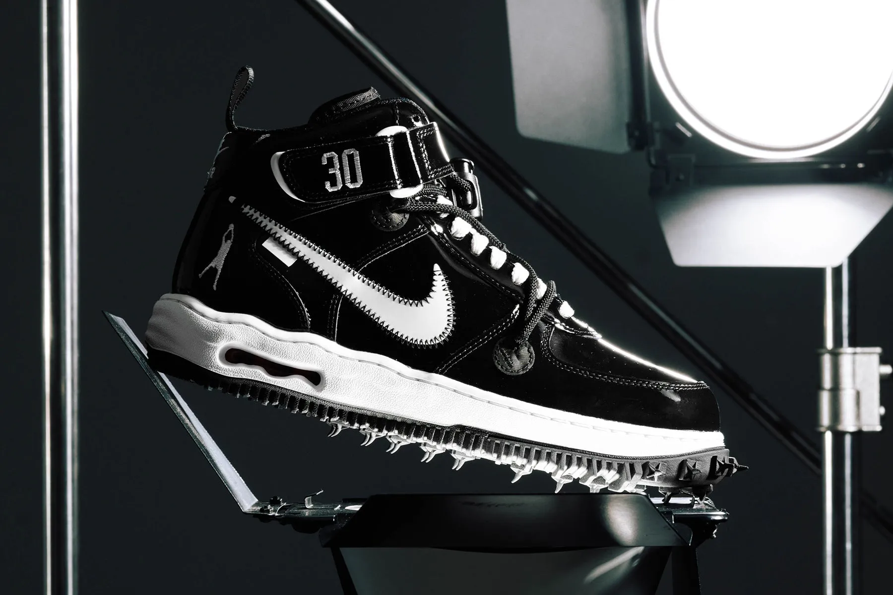 Air Force 1 Mid x Off-White 'Sheed' - Black/White