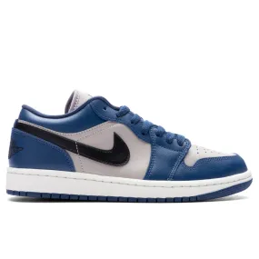 Air Jordan 1 Low Women's - French Blue/Black-College Grey/Sail