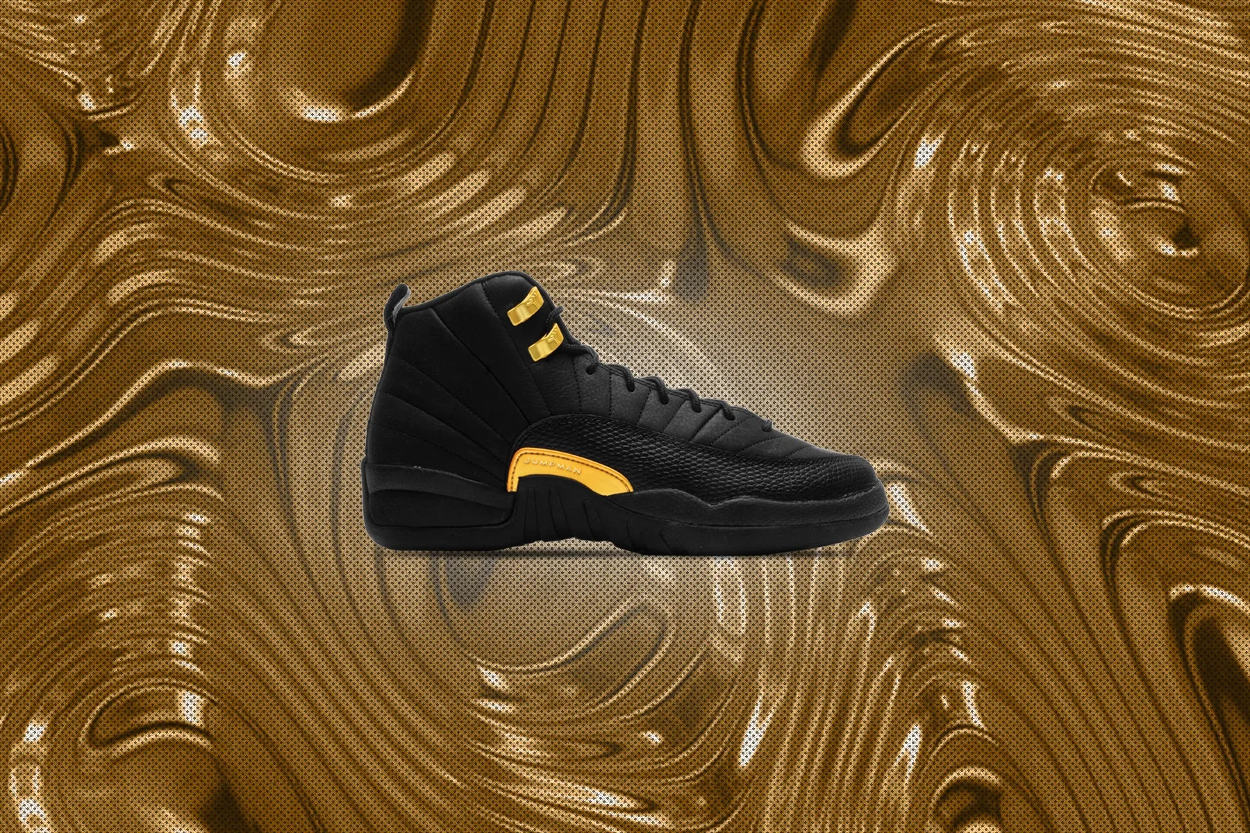 Air Jordan 12 Retro Black Taxi (GS) - Black/Taxi