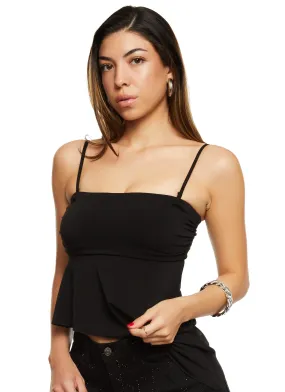 Almost Famous Crepe Knit Asymmetrical Hem Cami