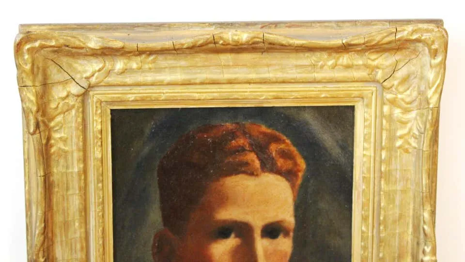 Anderson Craig American Gothic Portrait Oil Painting of a Man with Red Hair