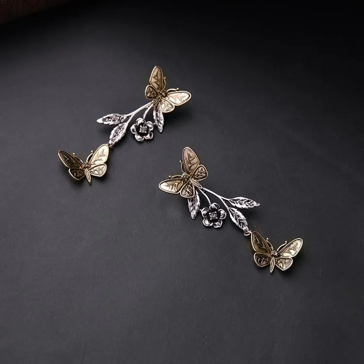 Antique Butterfly 2 in 1 Convertible Dangle Drop Earring