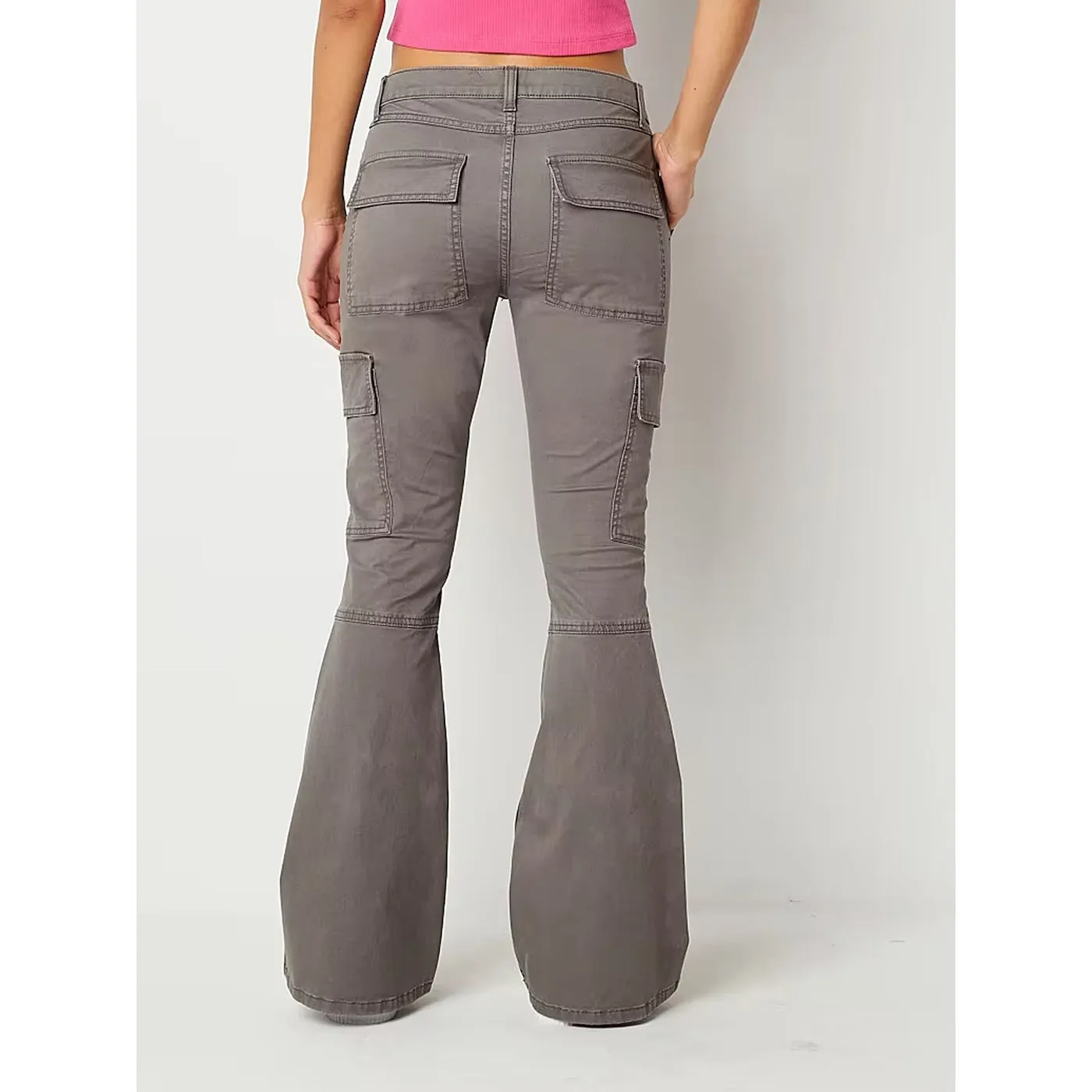 Arzna Flared Cargo Grey Pants