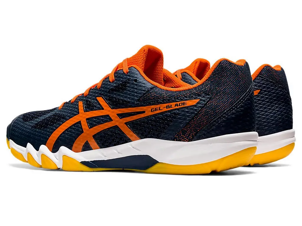 Asics Gel Blade 7 Badminton Shoes - French Blue/Marigold Orange