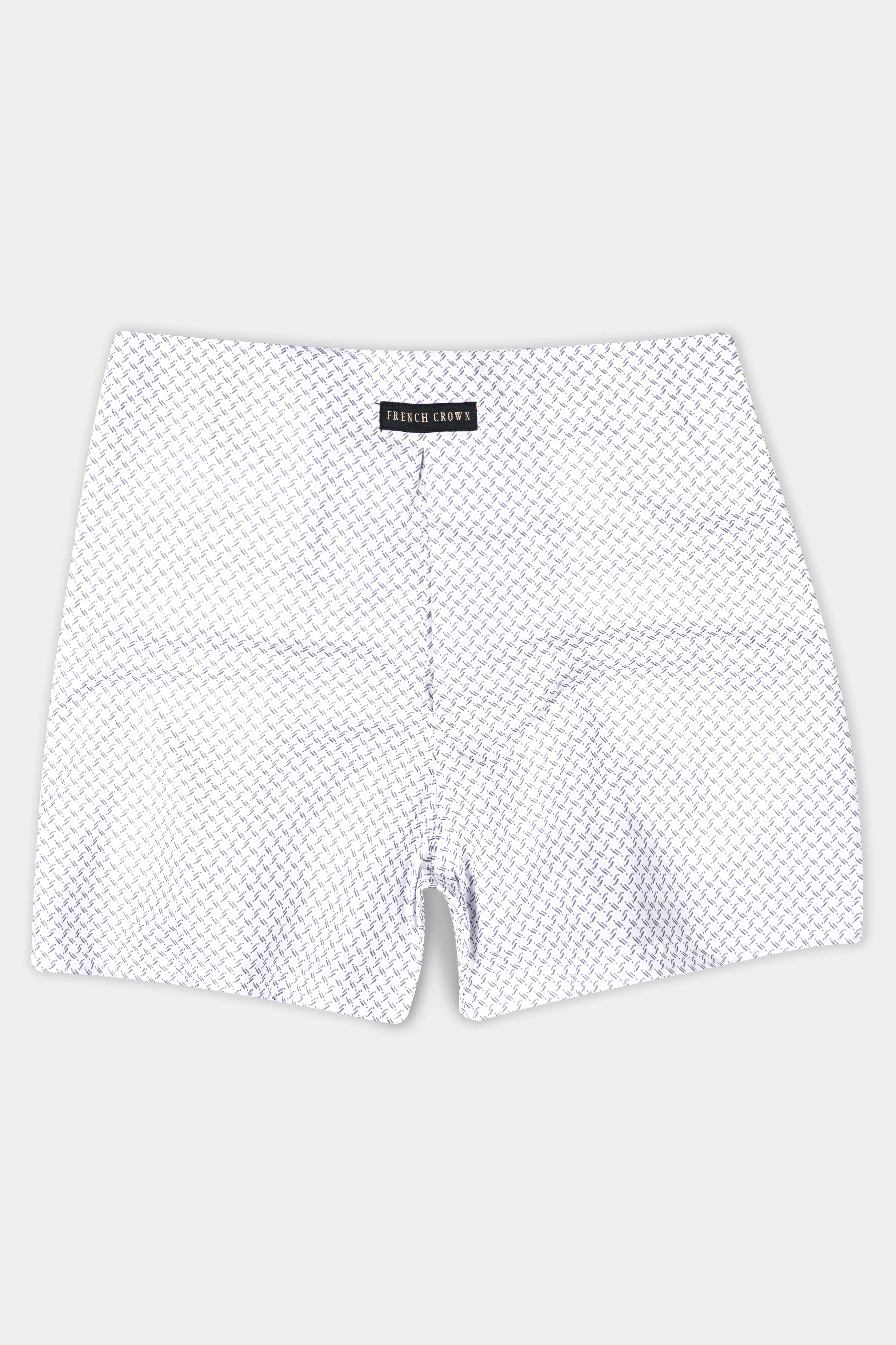 Astra Yellow Triangle Printed and Bright White With Comet Brown Printed Premium Cotton Boxers