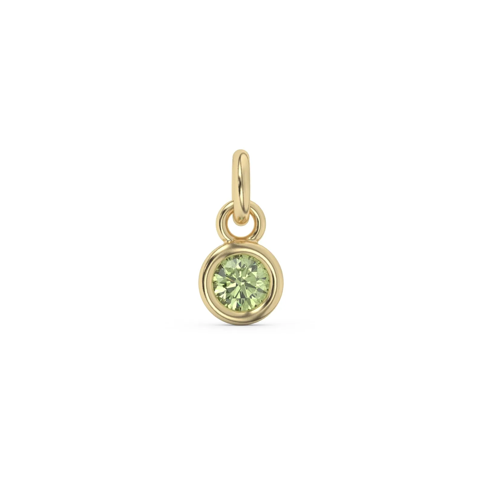 August Birthstone Charm | Peridot | 10k Yellow Gold