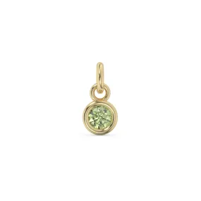 August Birthstone Charm | Peridot | 10k Yellow Gold