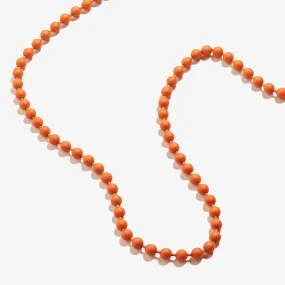 Ball Chain Necklace, Orange