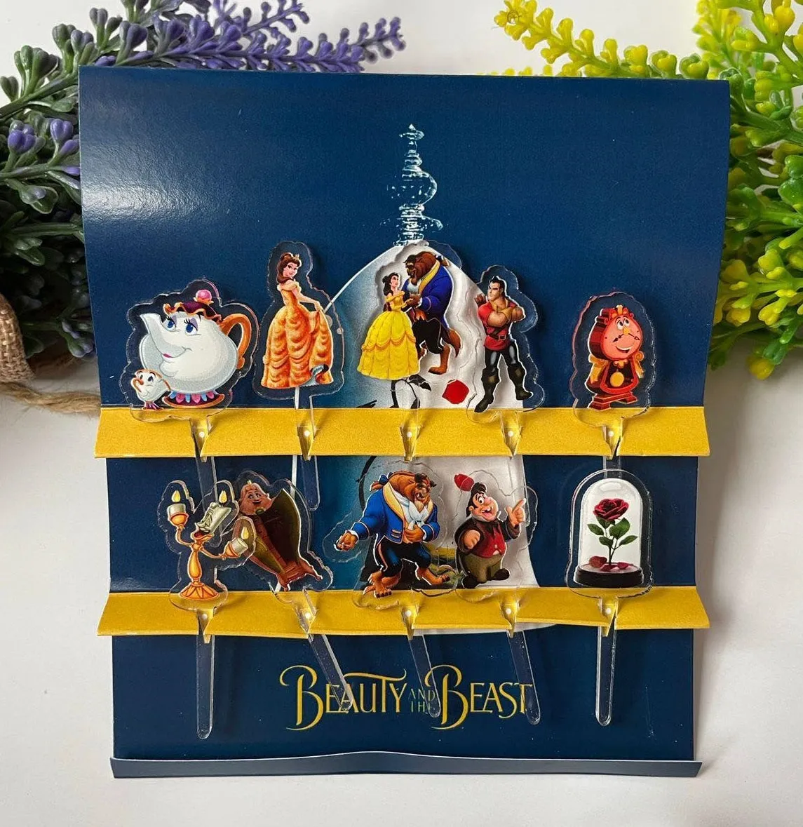 Beauty & The Beast Acrylic Food Picks