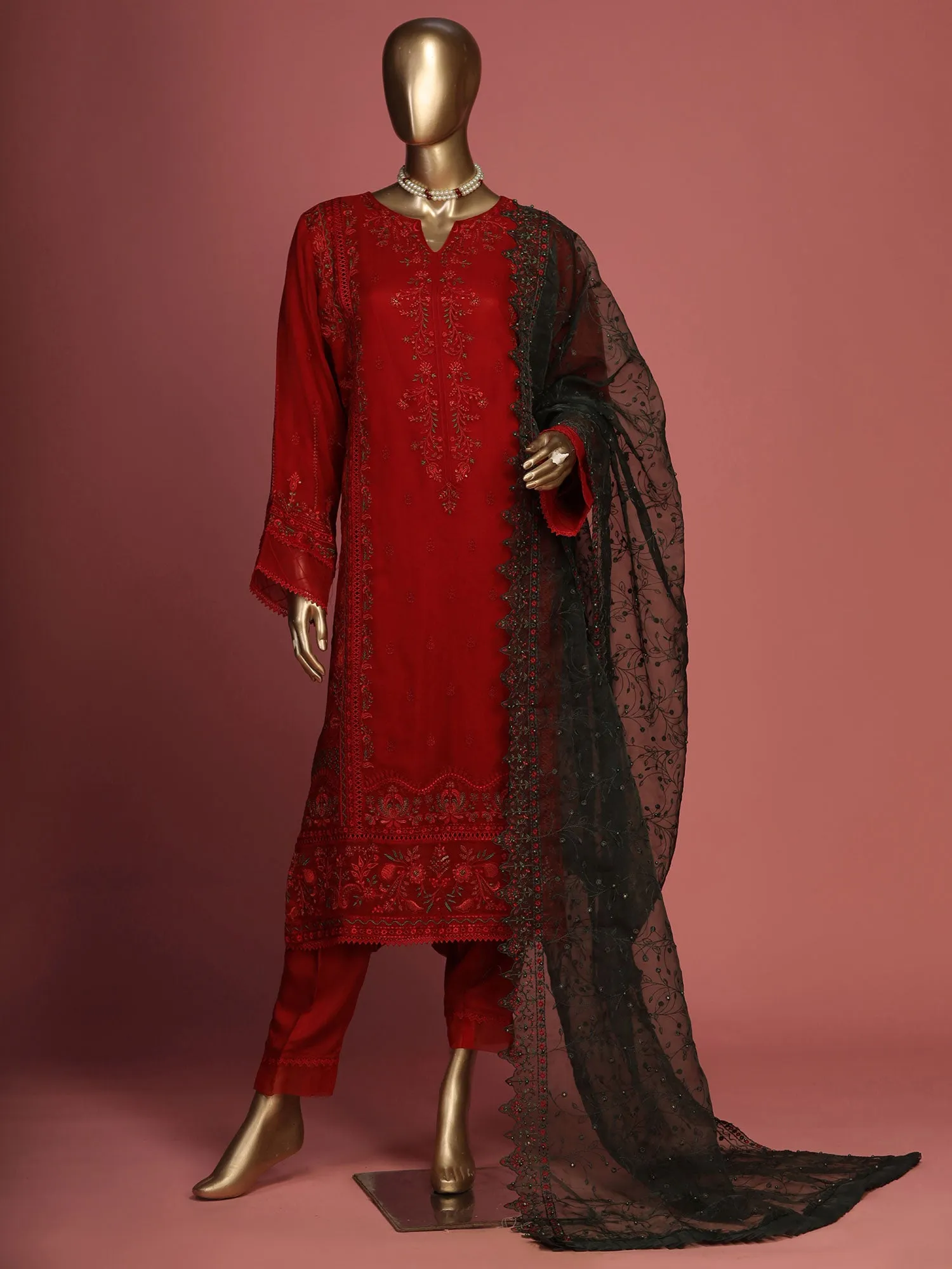 Bin Saeed "Shaifoon" Luxury Red Suit