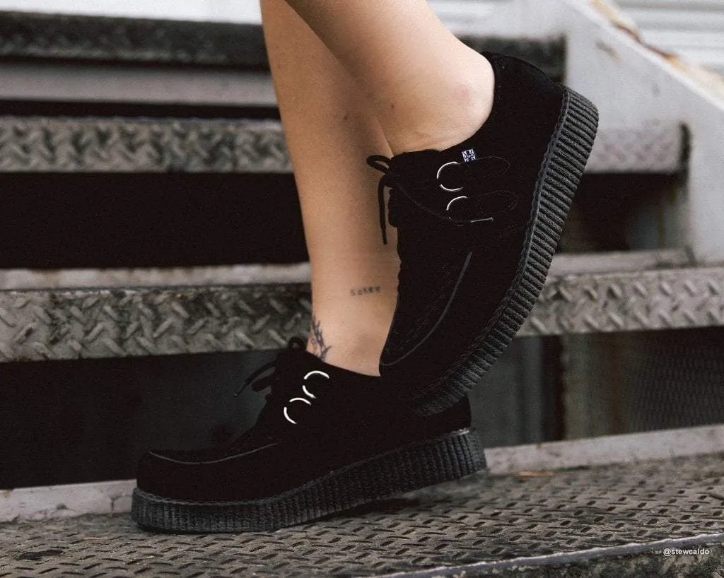 Black Suede Viva Low Creeper