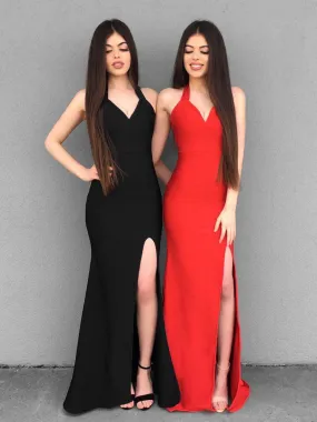 BlackRed Mermaid Prom Dresses, BlackRed Mermaid Formal Evening Graduation Bridesmaid Dresses, BD23031210