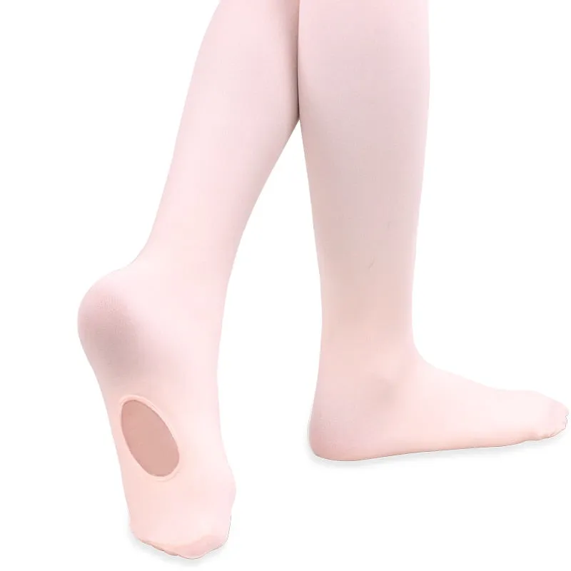 Blossom Girls Convertible Ballet Dance Tights Available in White and Nude Pink JERAVAE Brand