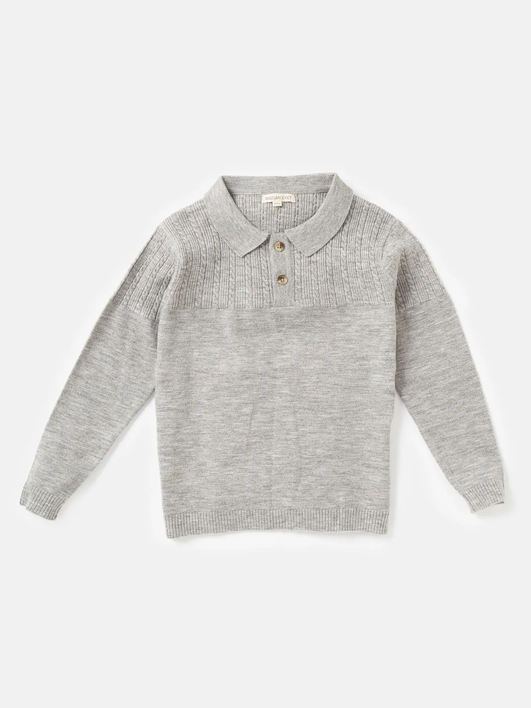 Caleb Grey Knitted Polo