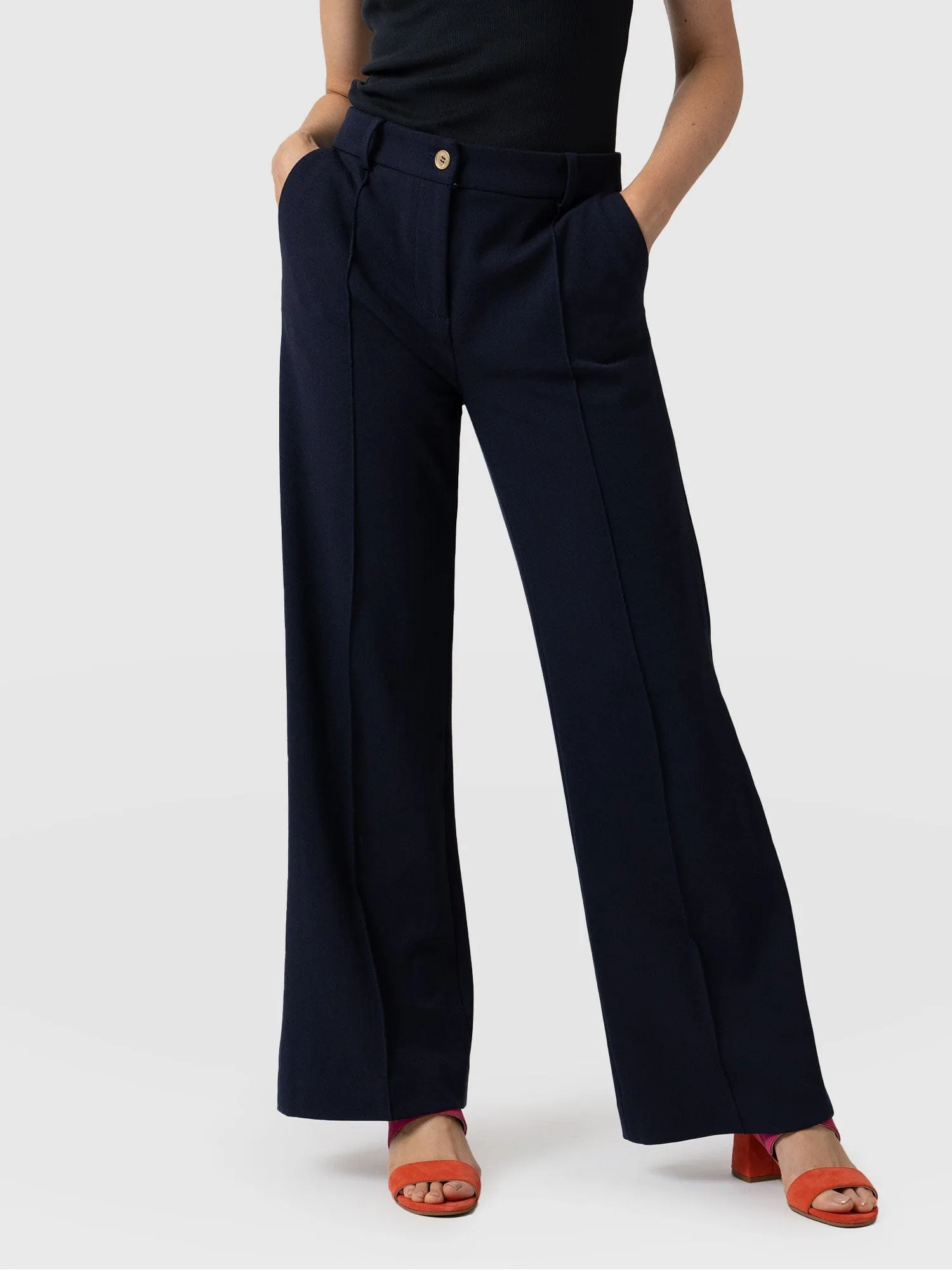 Cambridge Tailored Wide Leg Pant - Navy