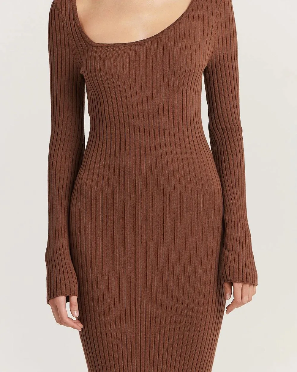 Charlie Holiday Laurette Midi Dress - Chocolate