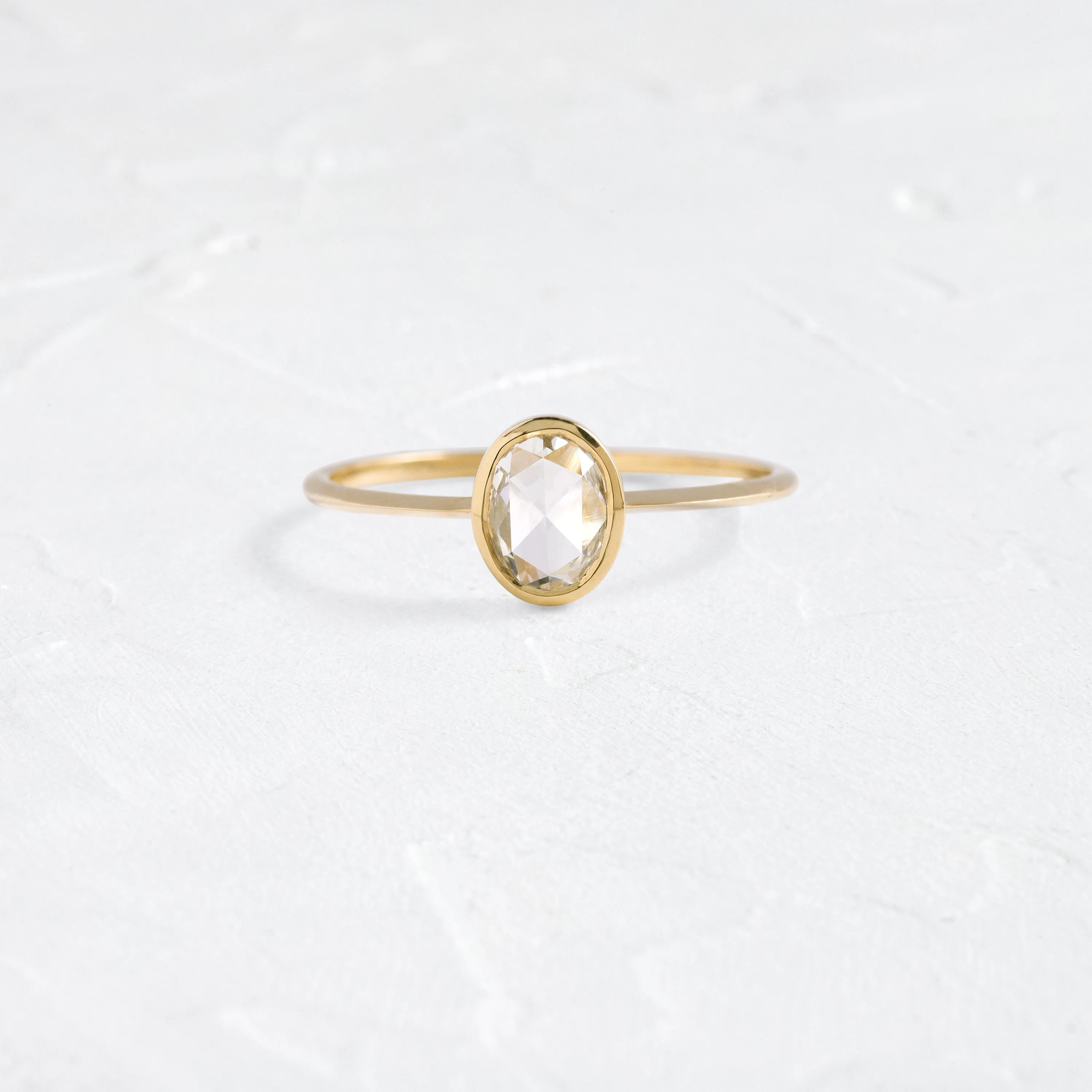 Cheval Ring, 0.46ct Oval Rose Cut