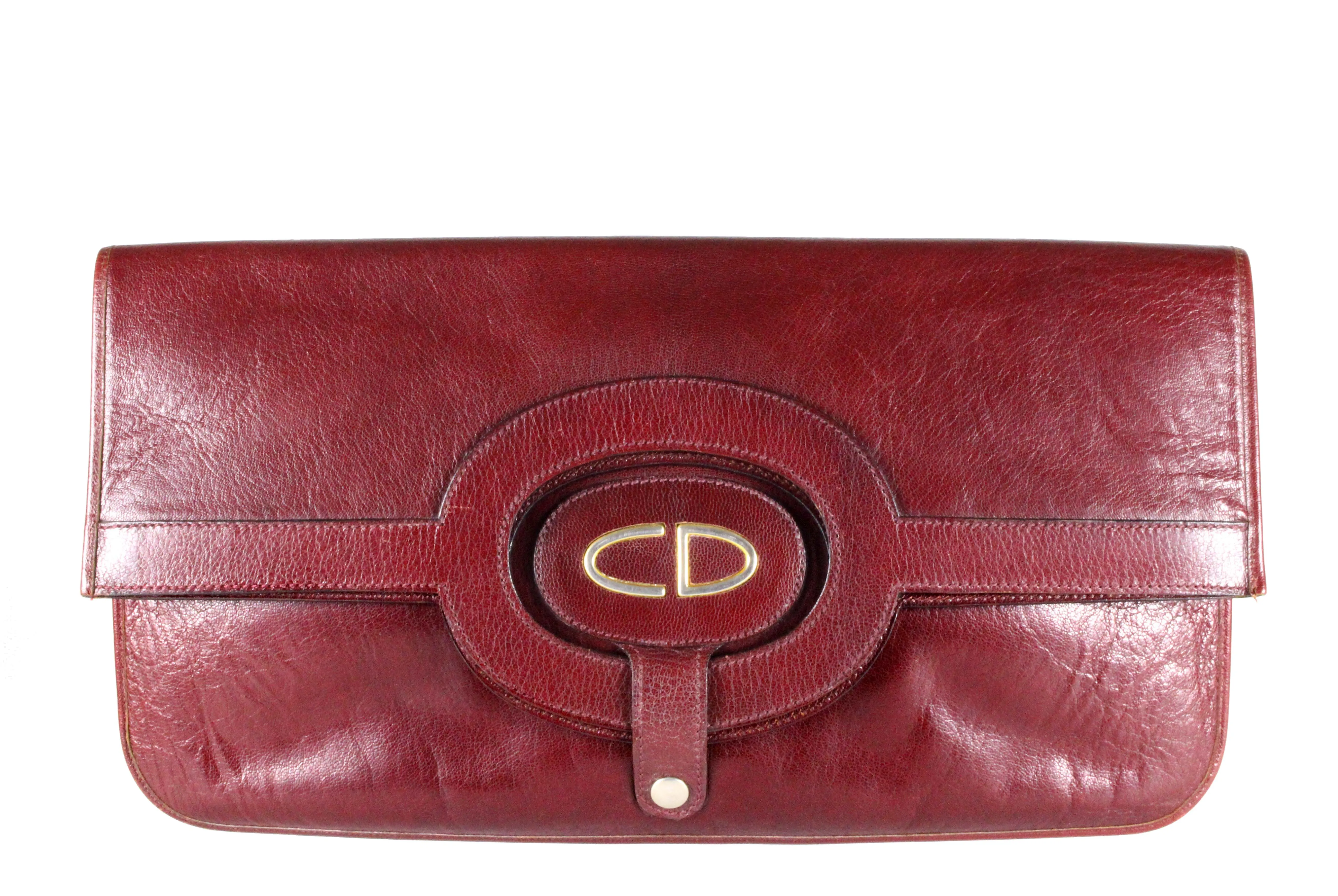 CHRISTIAN DIOR foldable envelope leather clutch bag