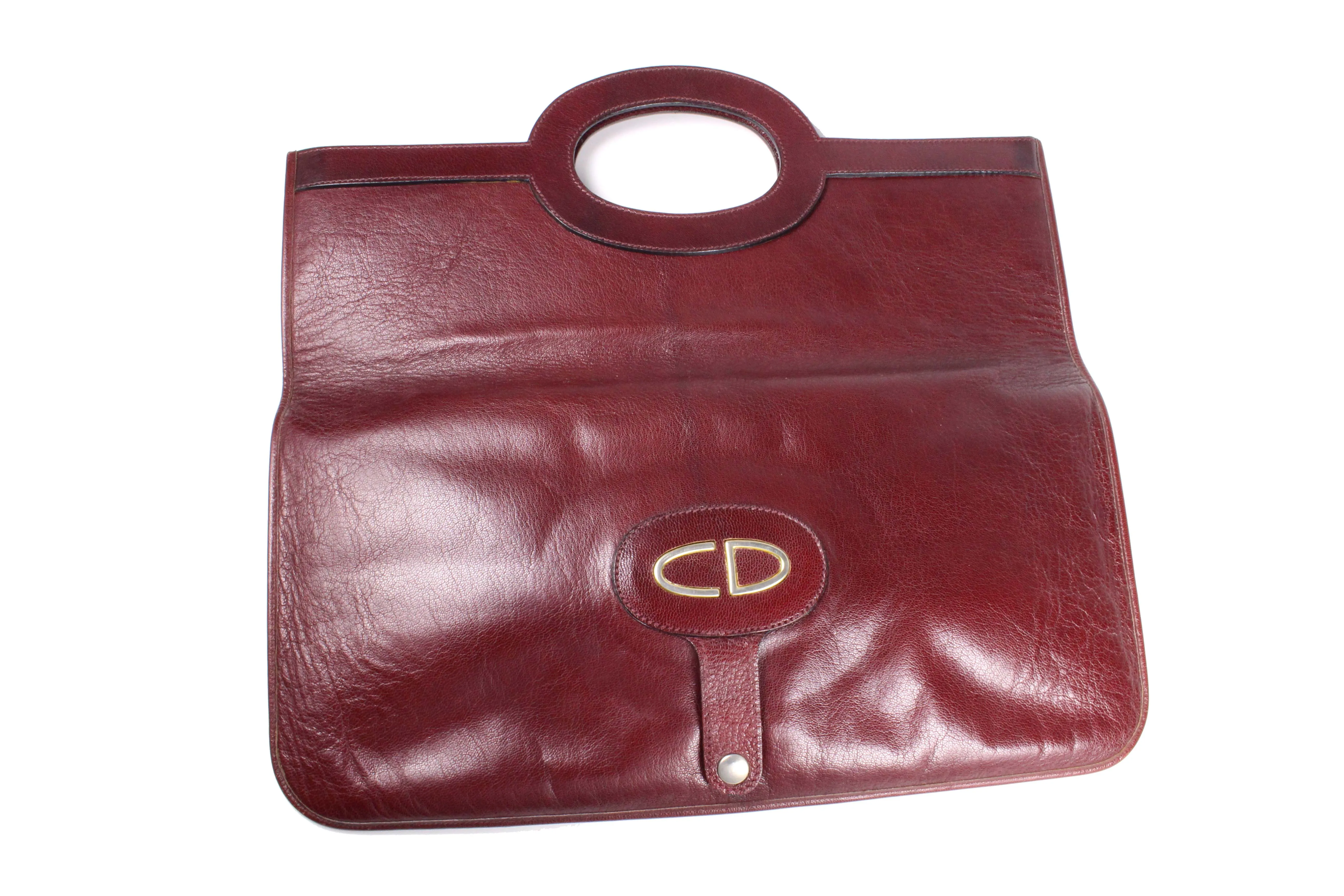 CHRISTIAN DIOR foldable envelope leather clutch bag