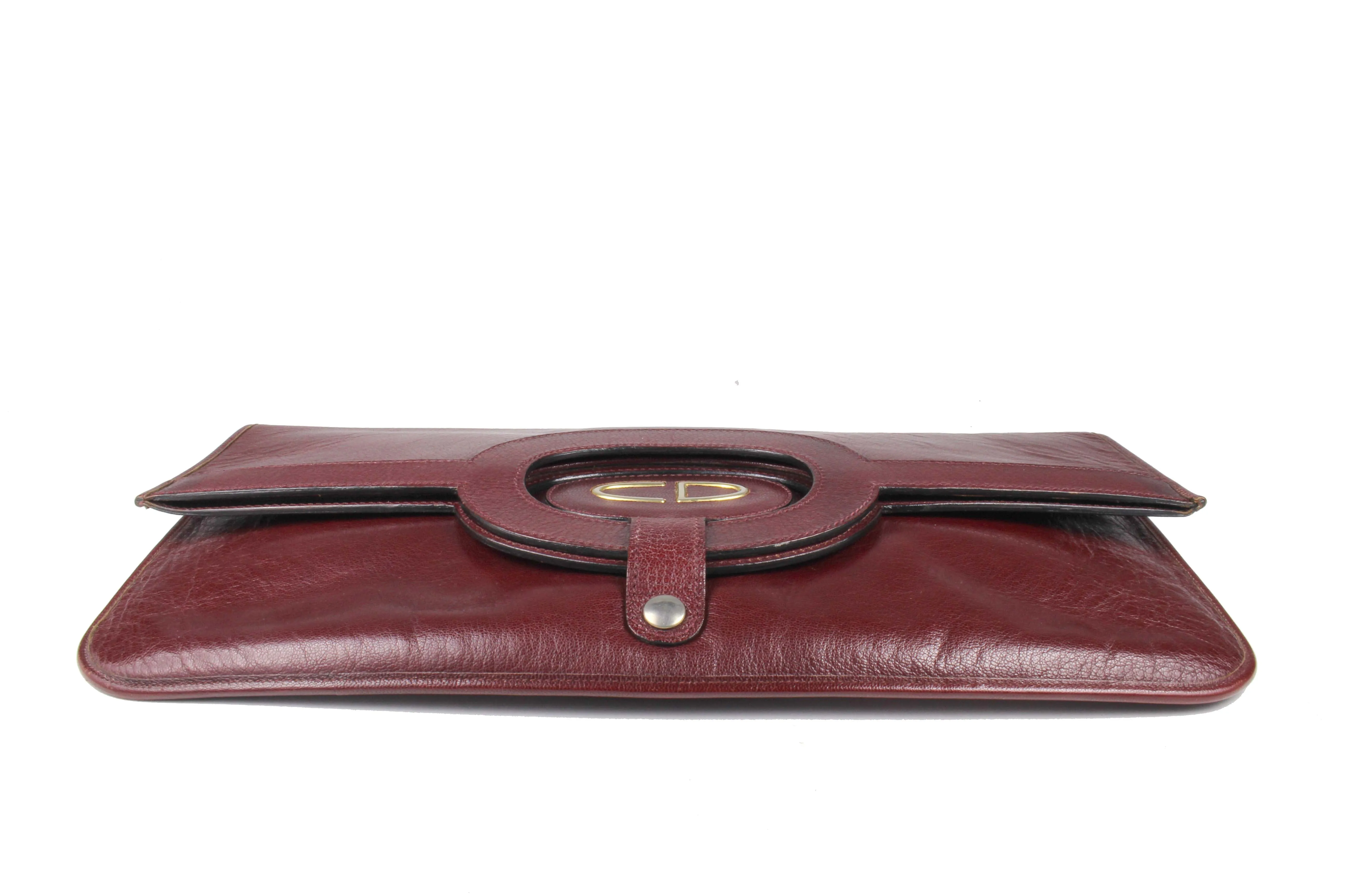 CHRISTIAN DIOR foldable envelope leather clutch bag