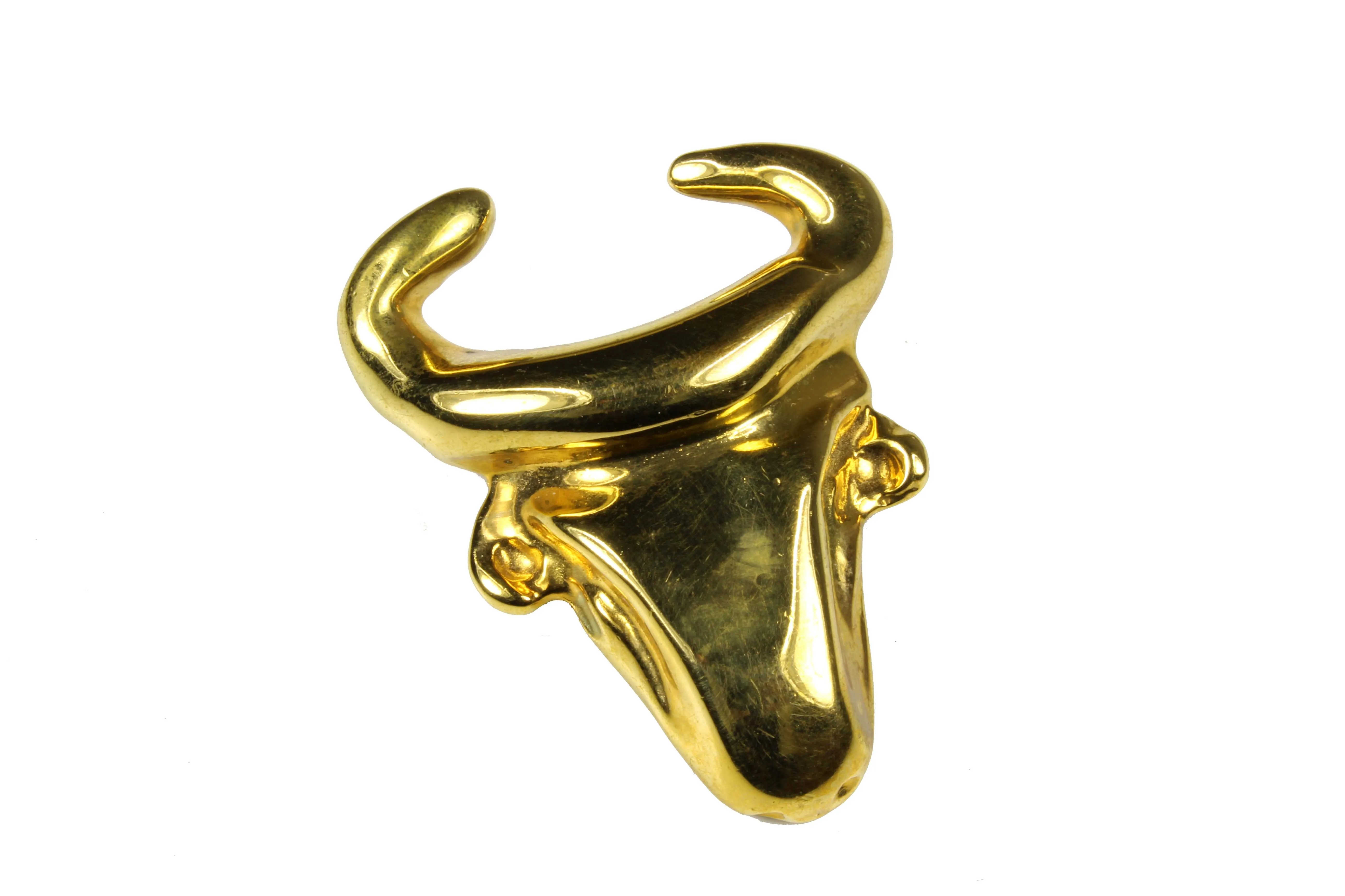 CHRISTIAN LACROIX bull head brooch