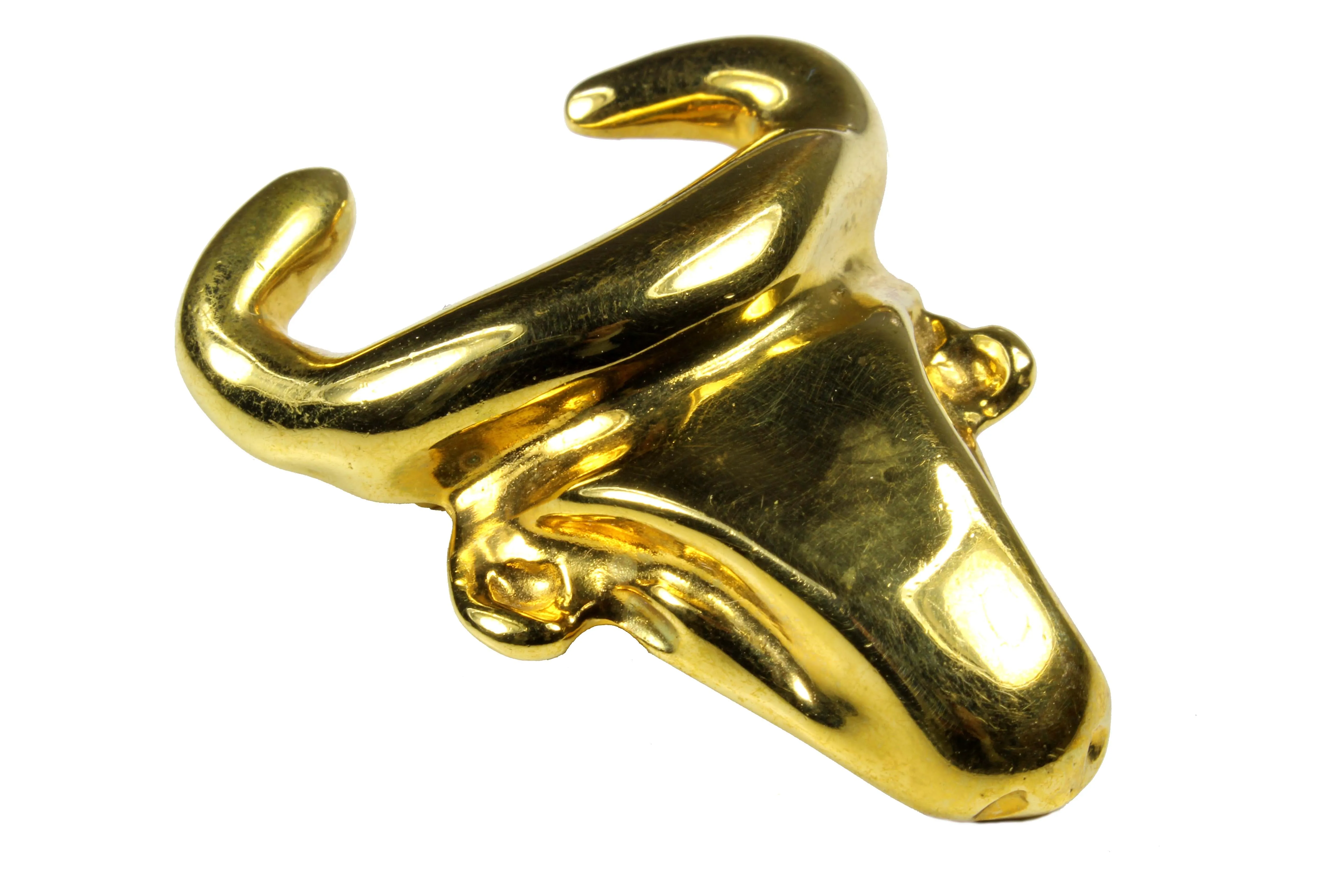 CHRISTIAN LACROIX bull head brooch