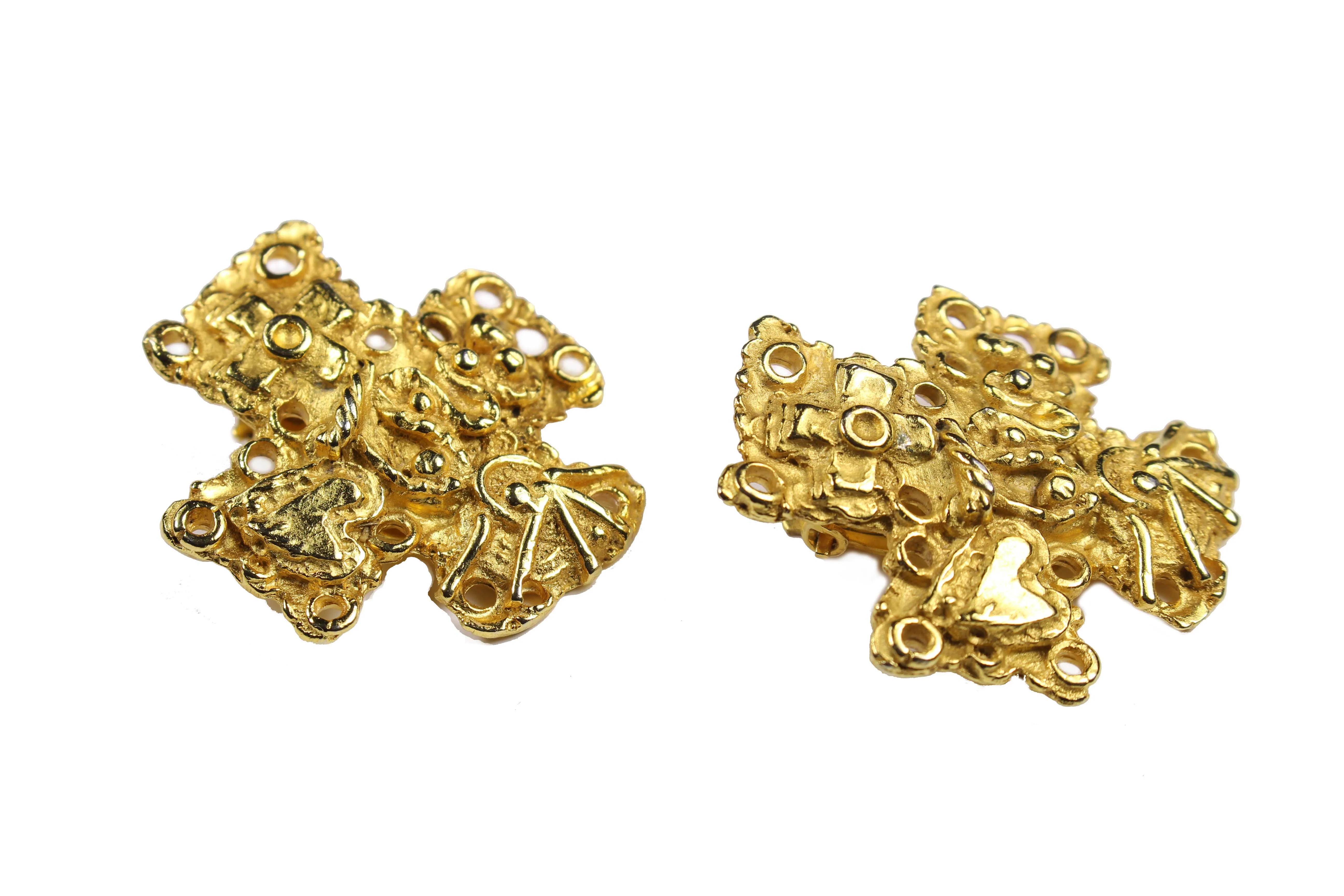 CHRISTIAN LACROIX cross earrings