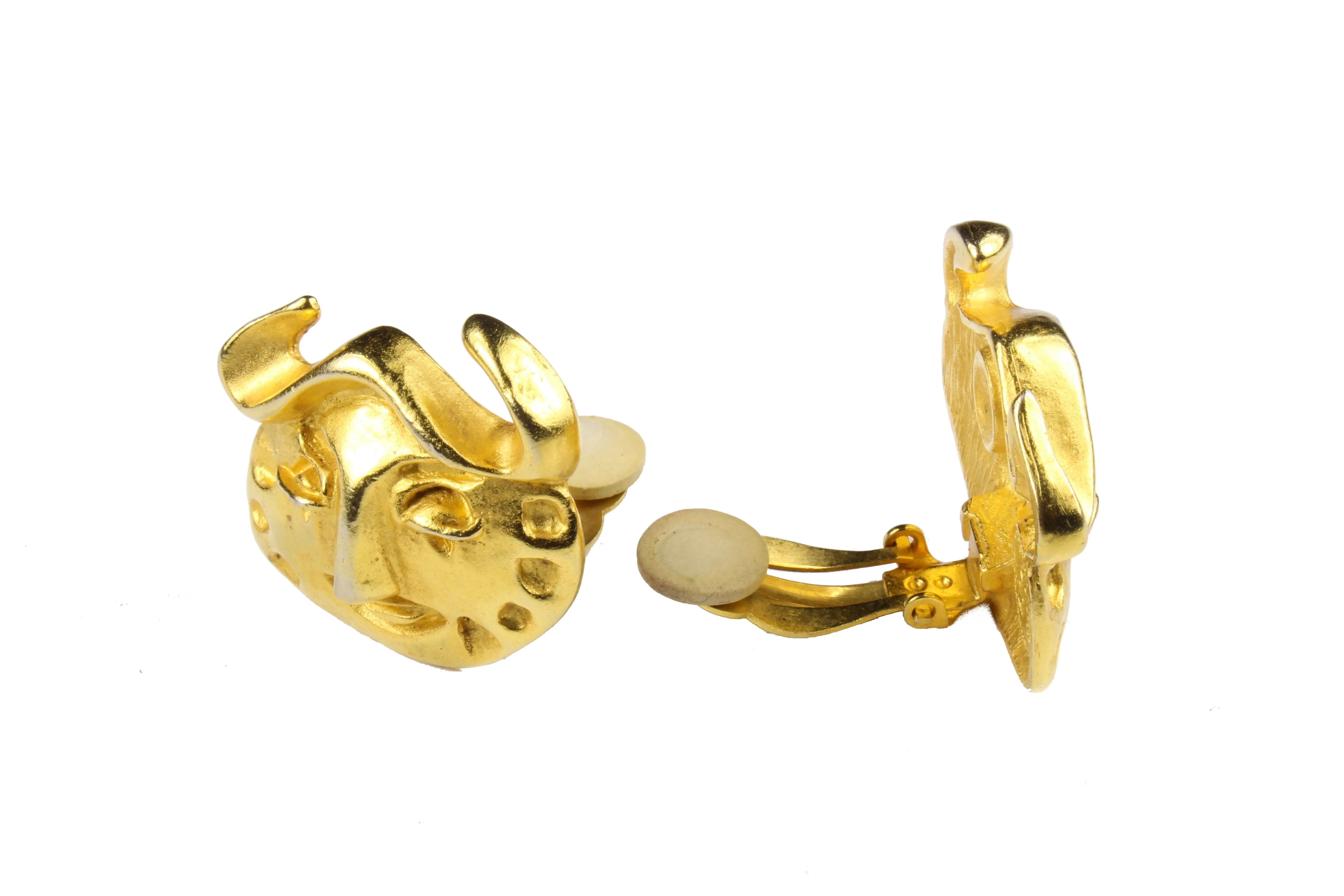 CHRISTIAN LACROIX face earrings