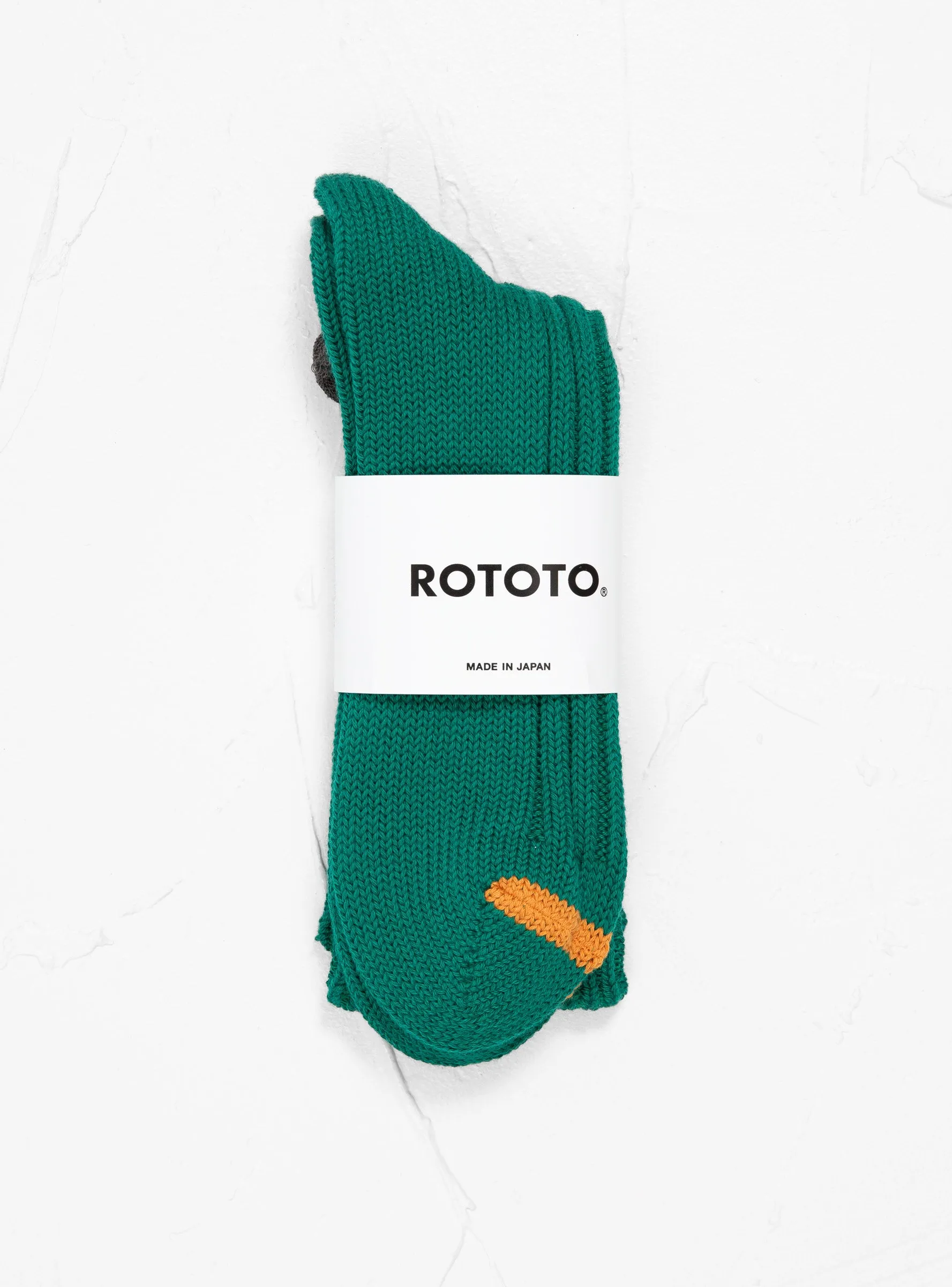 Chunky Ribbed Crew Socks Green